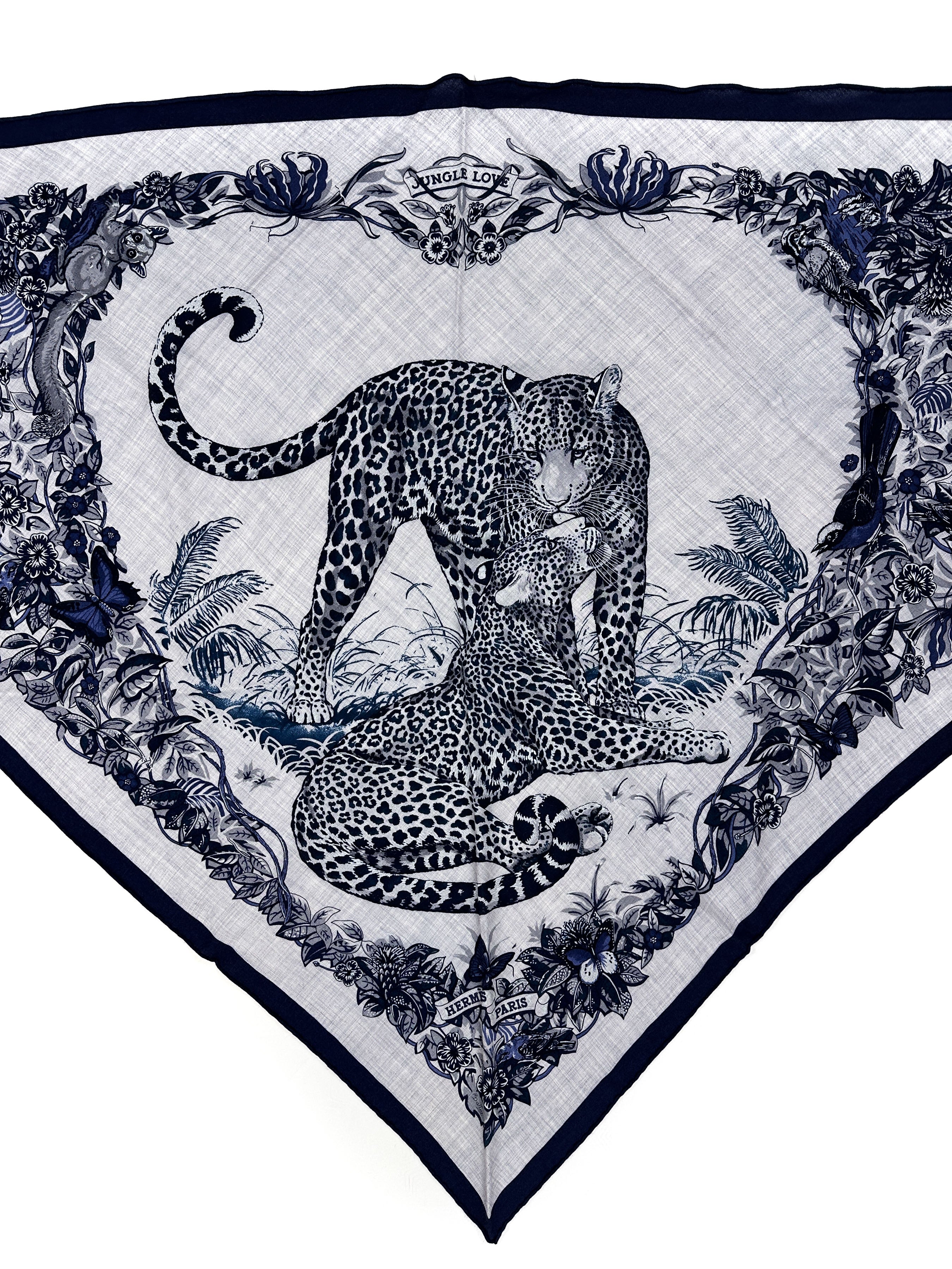 Hermès Jungle Love Cashmere Silk Giant Triangle