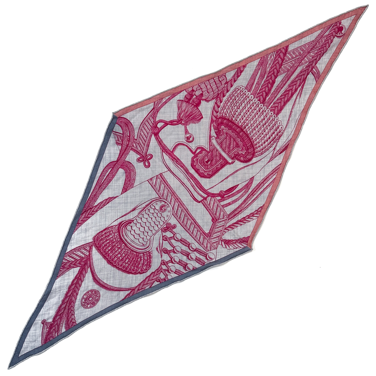 Hermès Zouaves et Dragons Cashmere Silk Losange