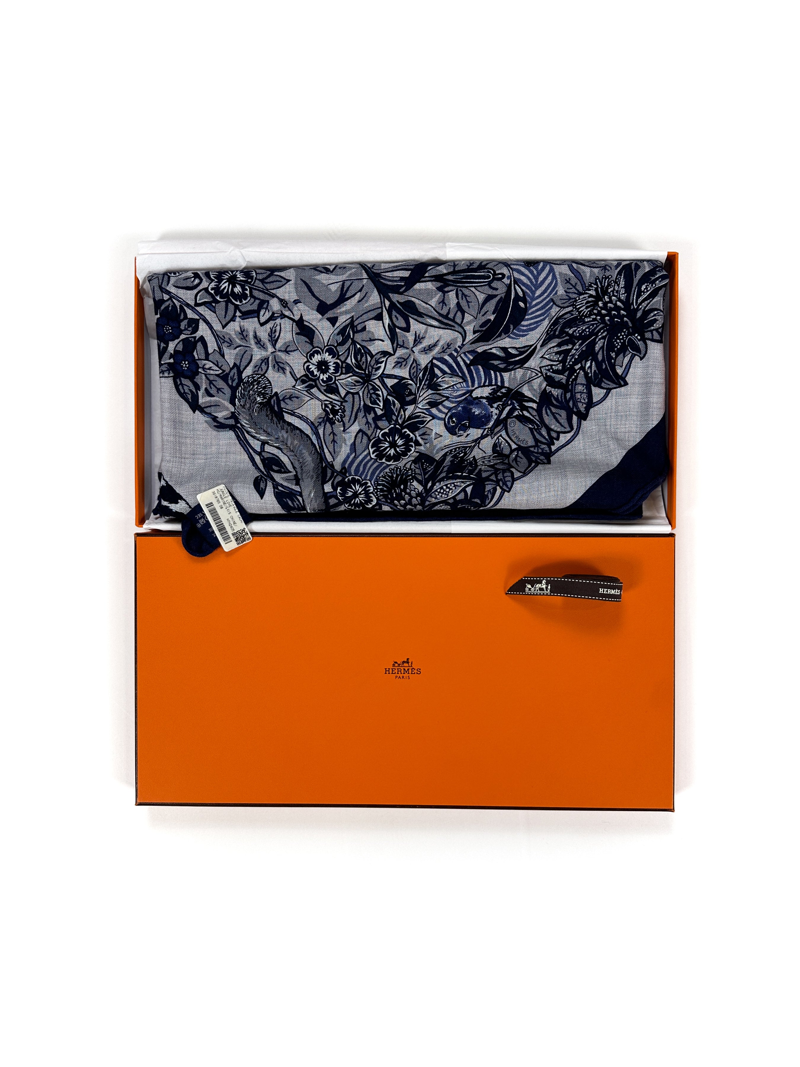 Hermès Jungle Love Cashmere Silk Giant Triangle