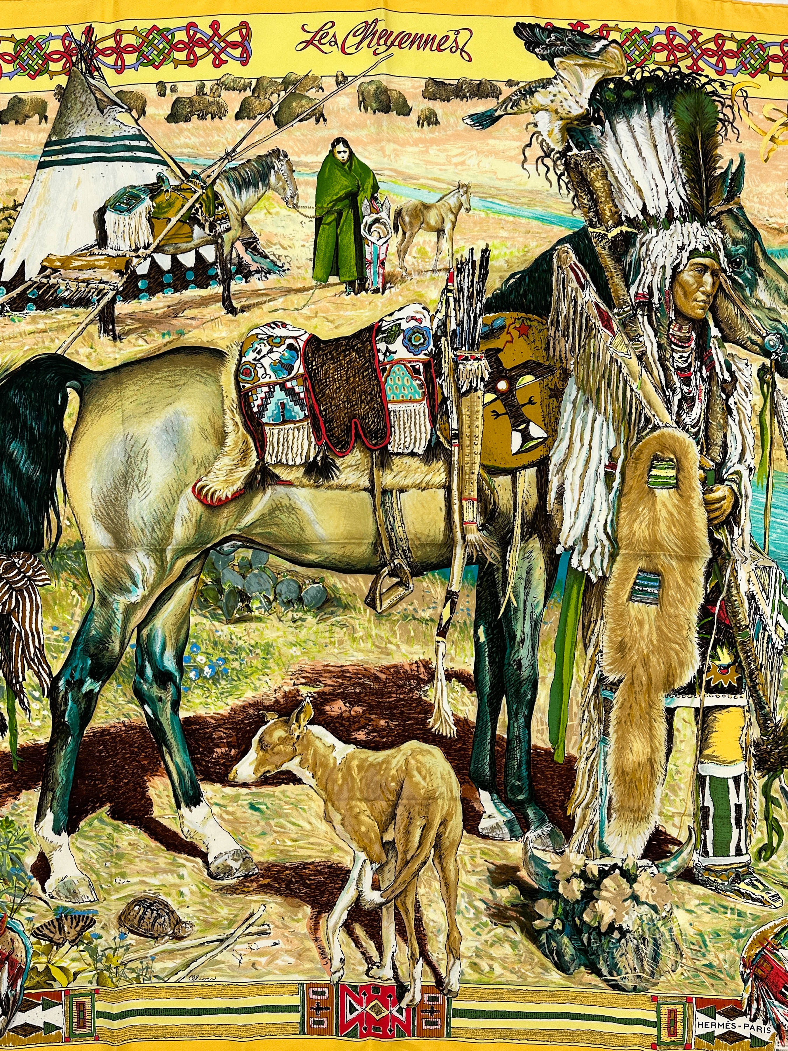 Hermès Les Cheyennes 90