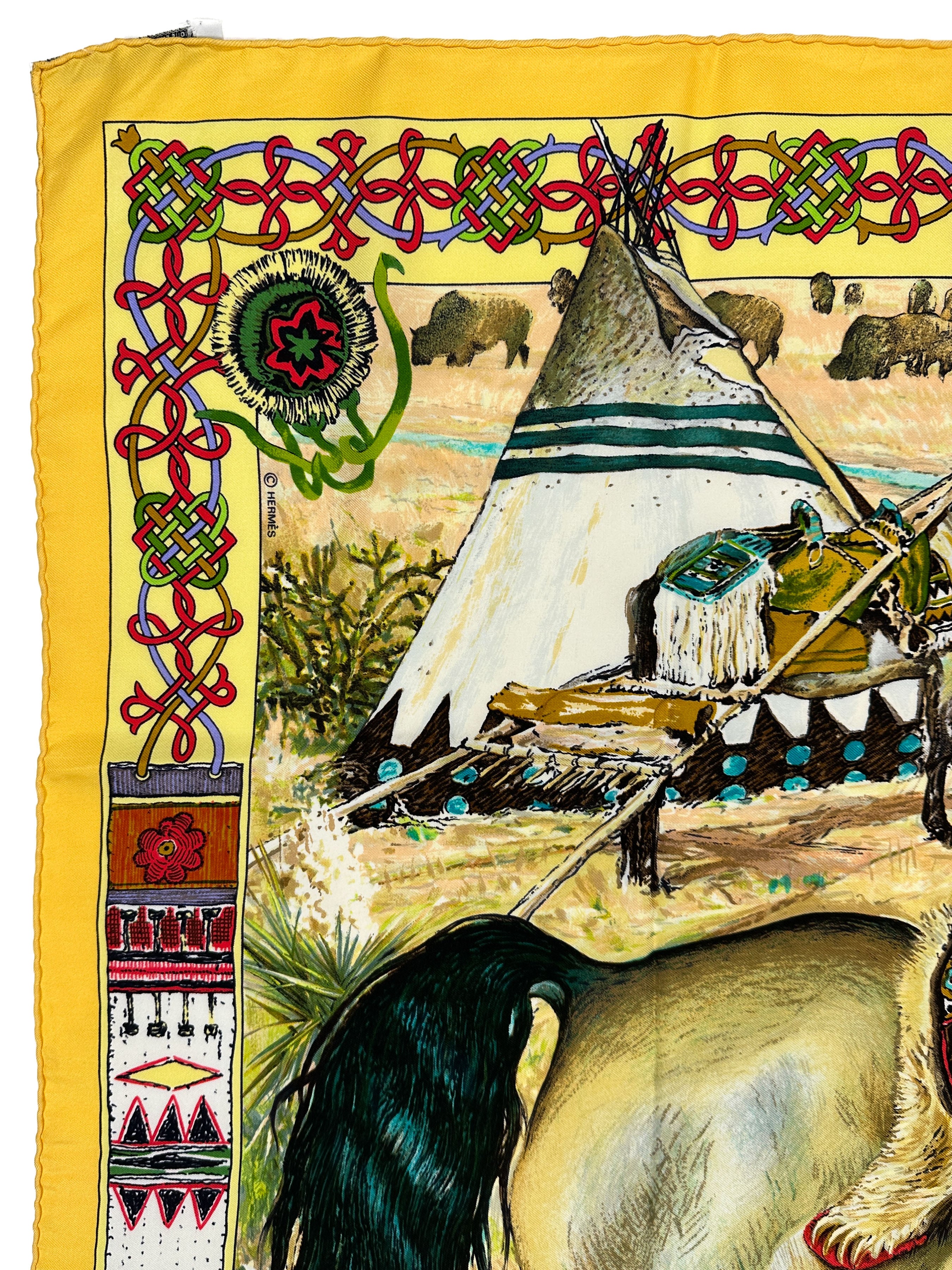 Hermès Les Cheyennes 90