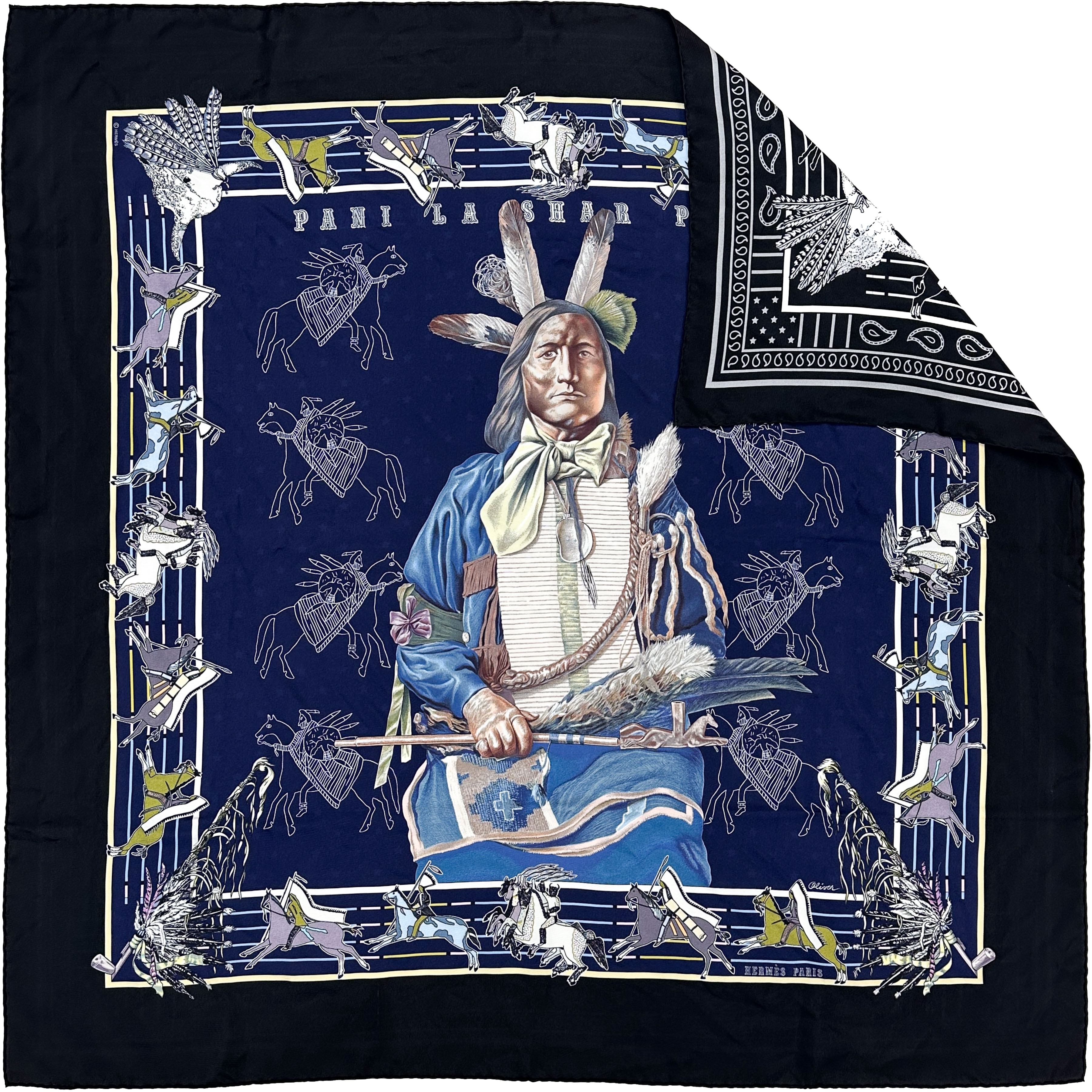 Hermès Pani La Shar Pawnee Double Face 90