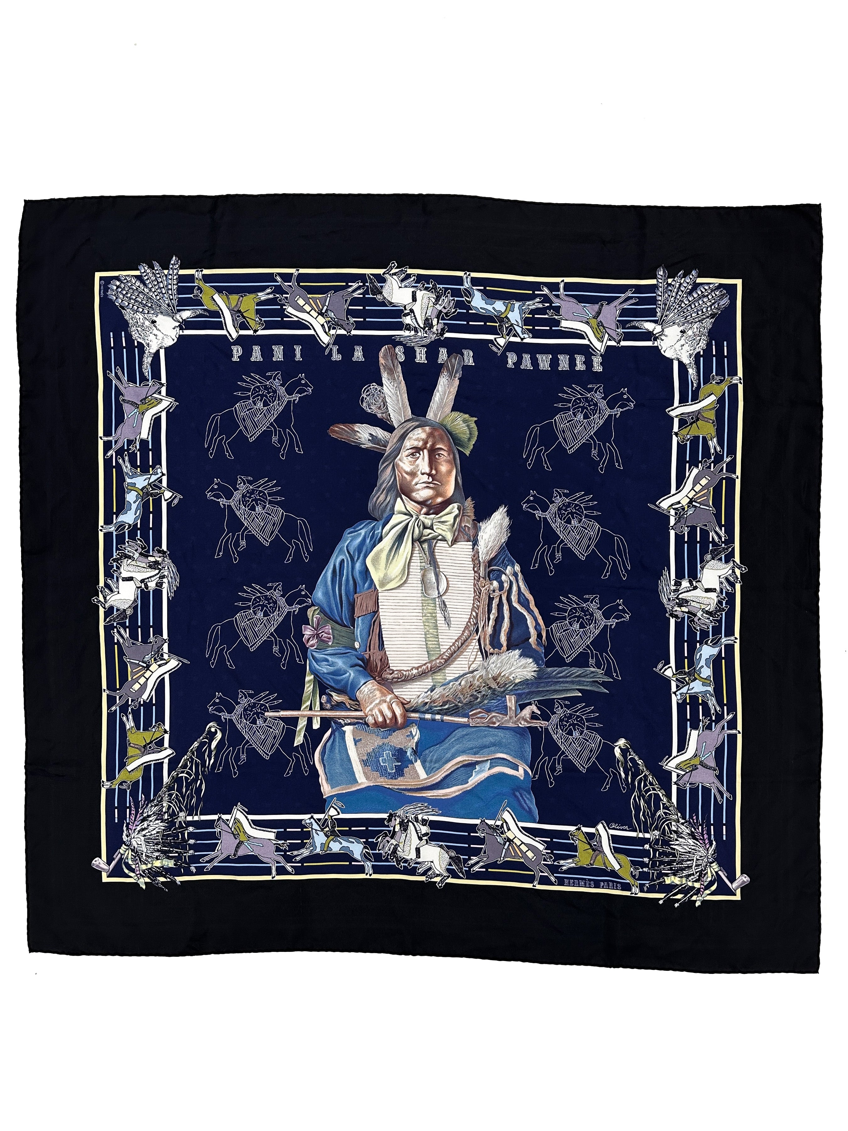 Hermès Pani La Shar Pawnee Double Face 90