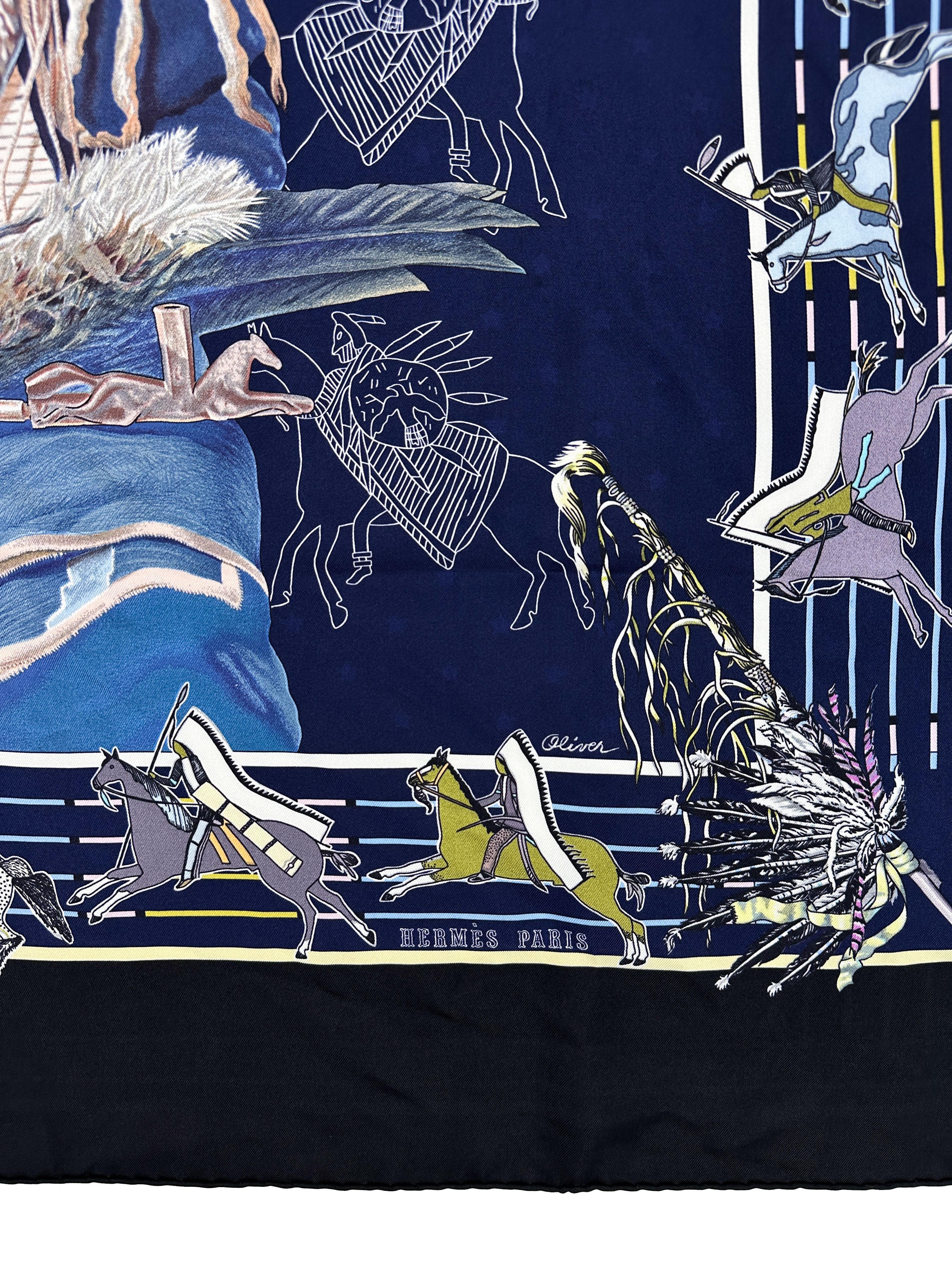 Hermès Pani La Shar Pawnee Double Face 90