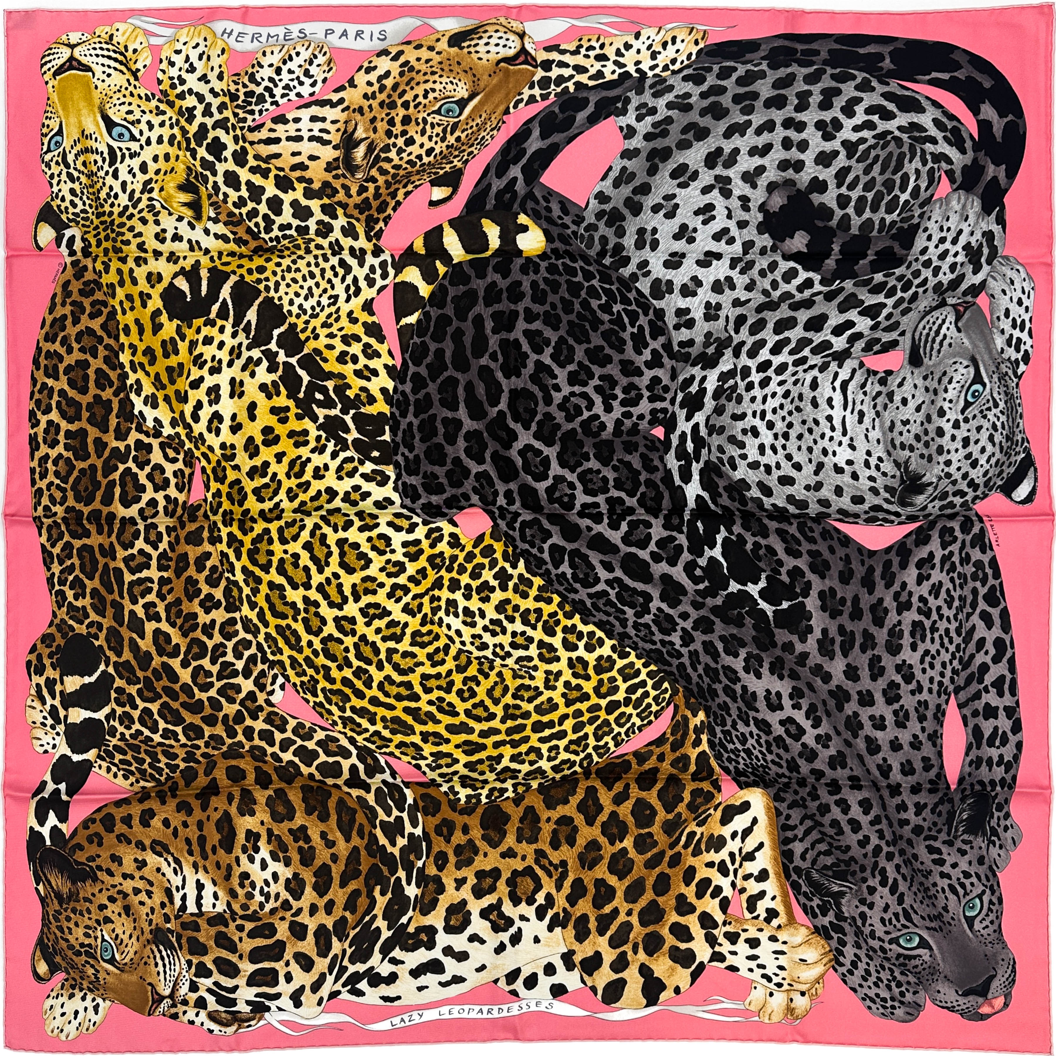 Hermès Lazy Leopardesses 90