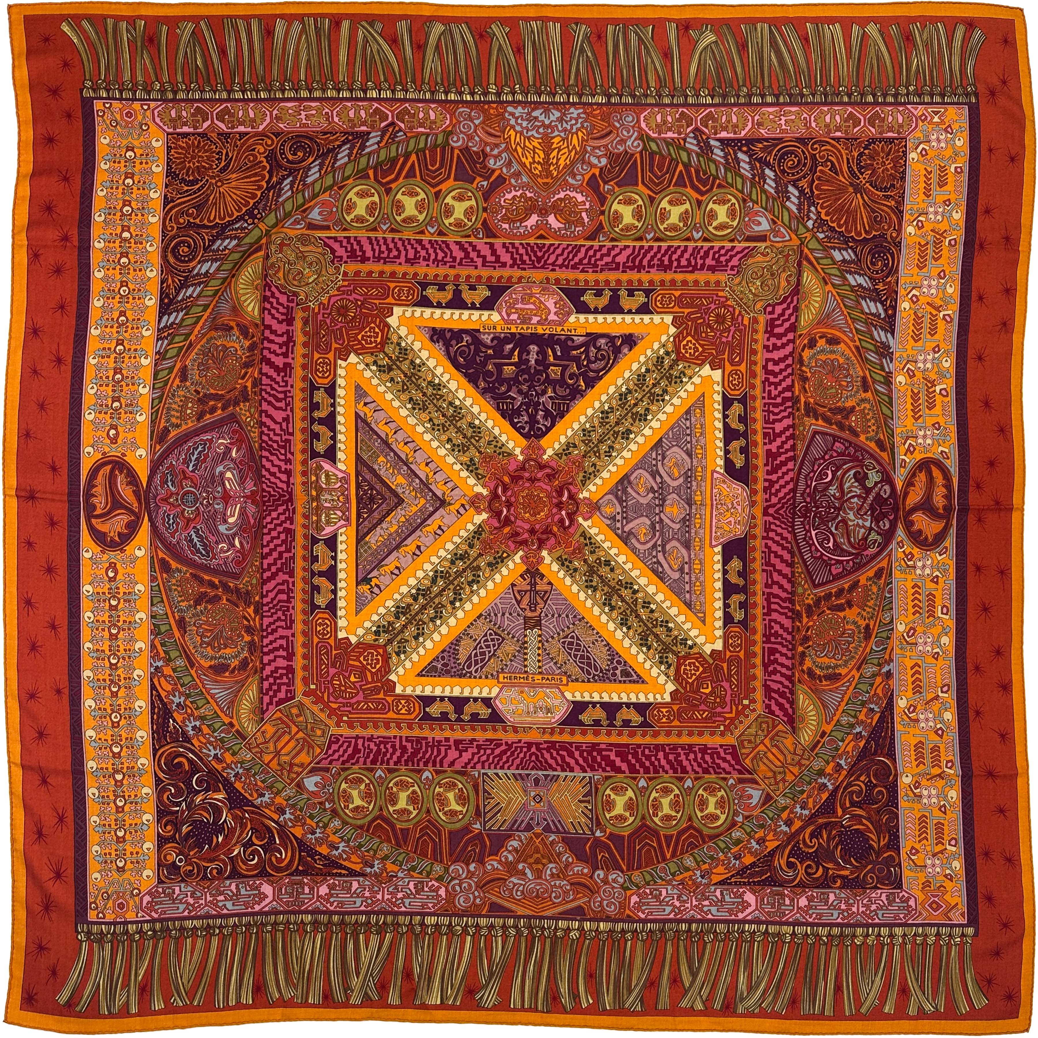 Hermès Sur un Tapis Volant Cashmere Silk 140