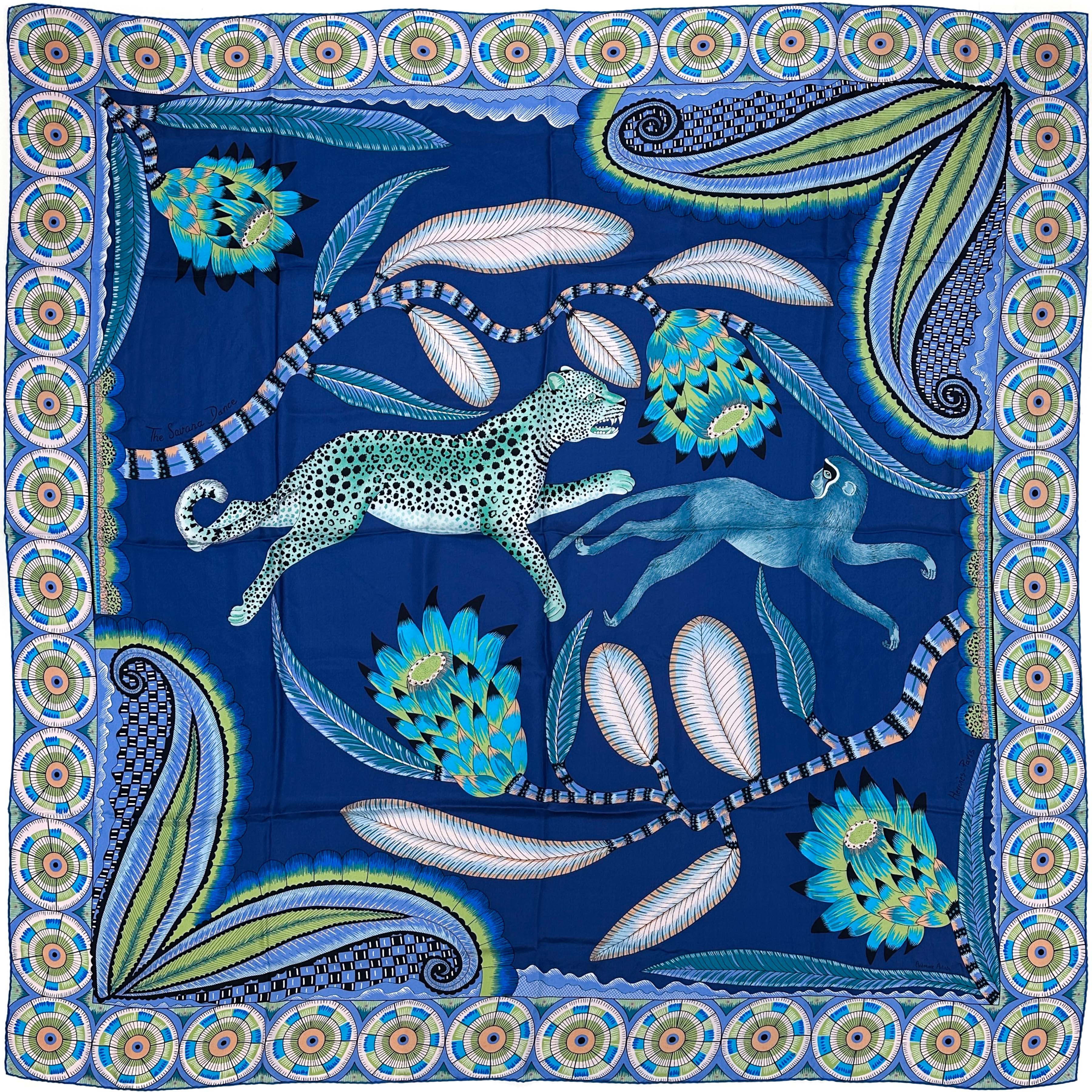 Hermès The Savana Dance Wash Silk 140