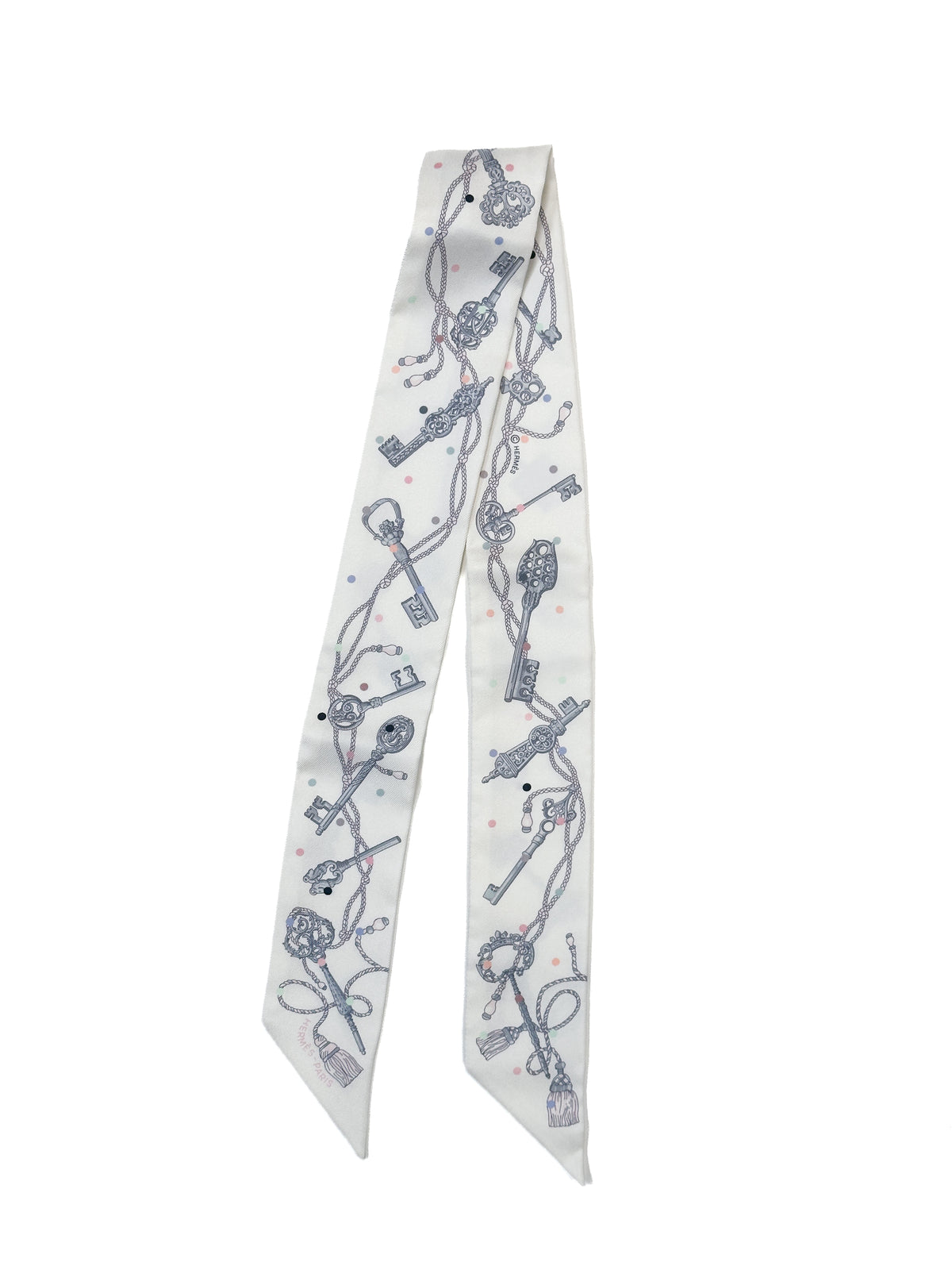 Hermès Les Cles au Pois Twilly