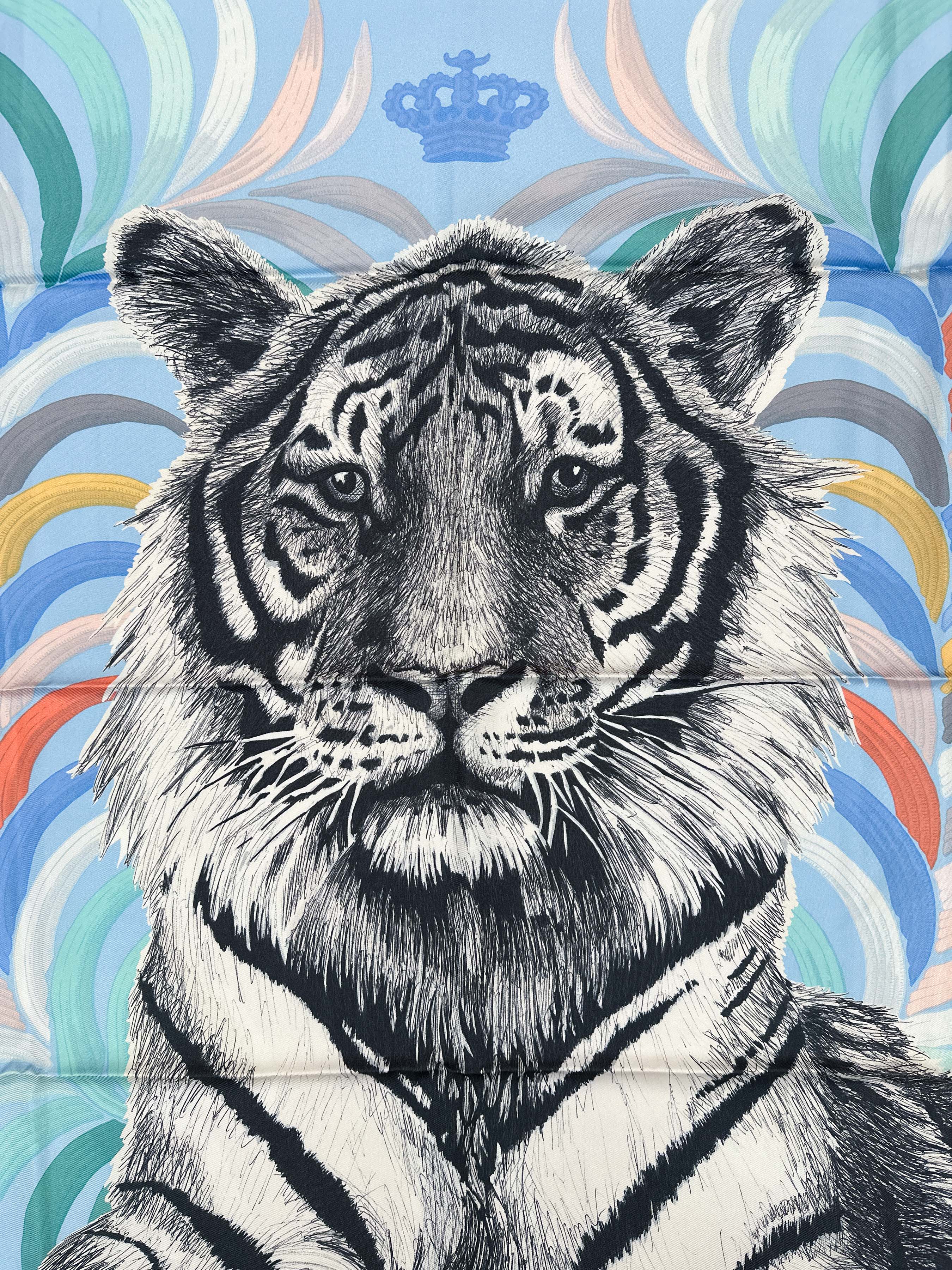 Hermès Tigre Royal Double Face 90