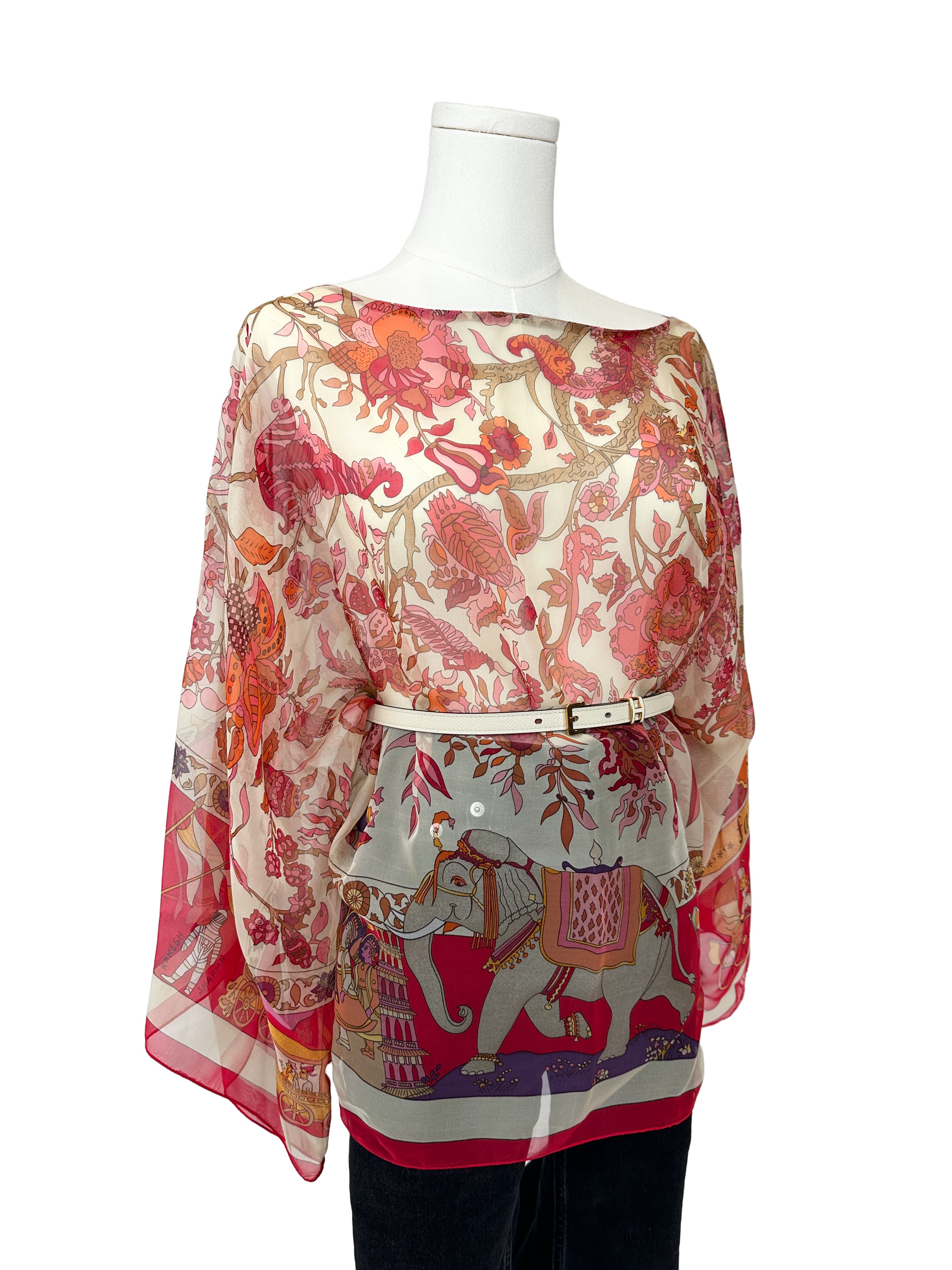Hermès Fantaisies Indiennes Mousseline Top