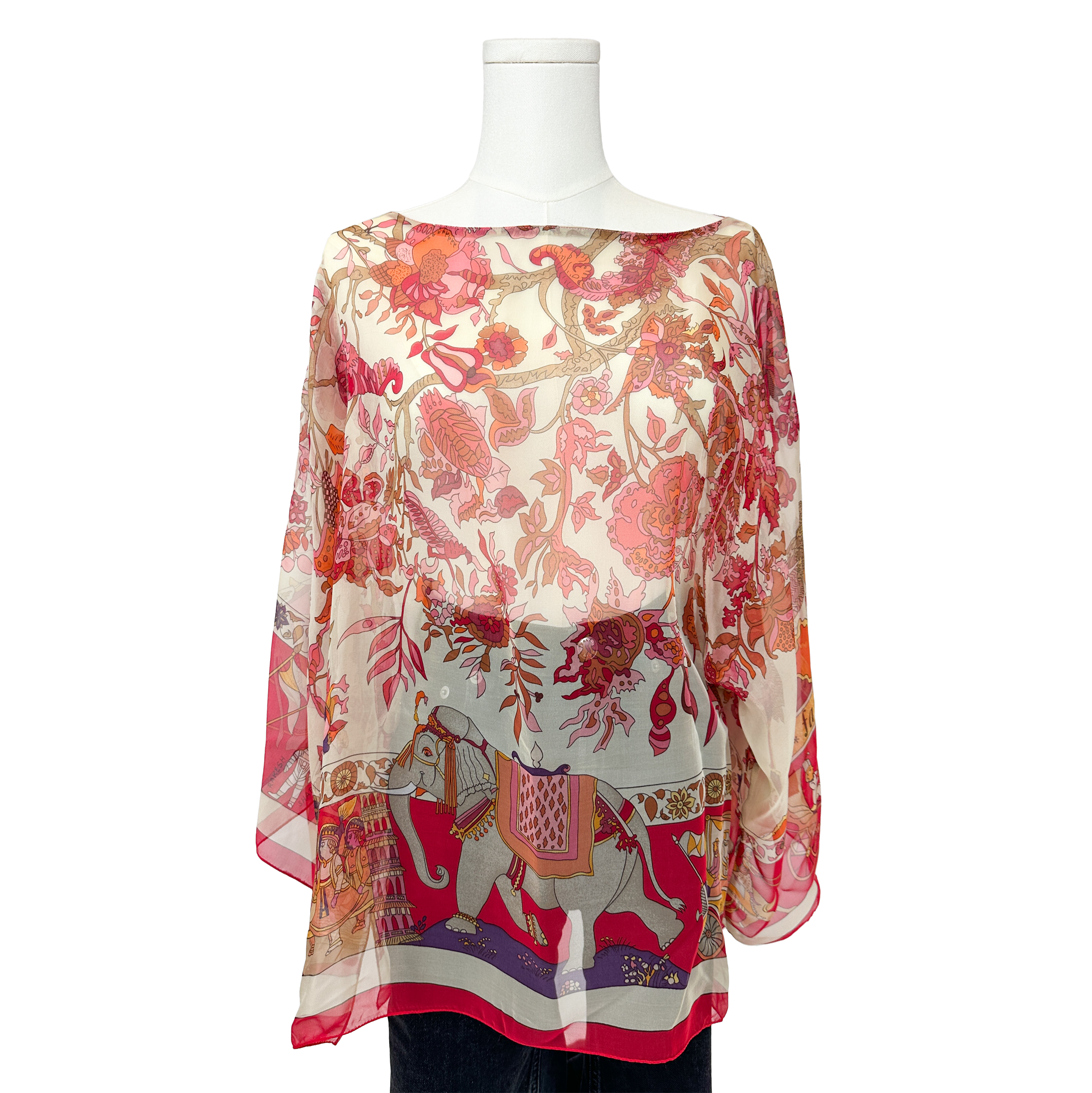 Hermès Fantaisies Indiennes Mousseline Top