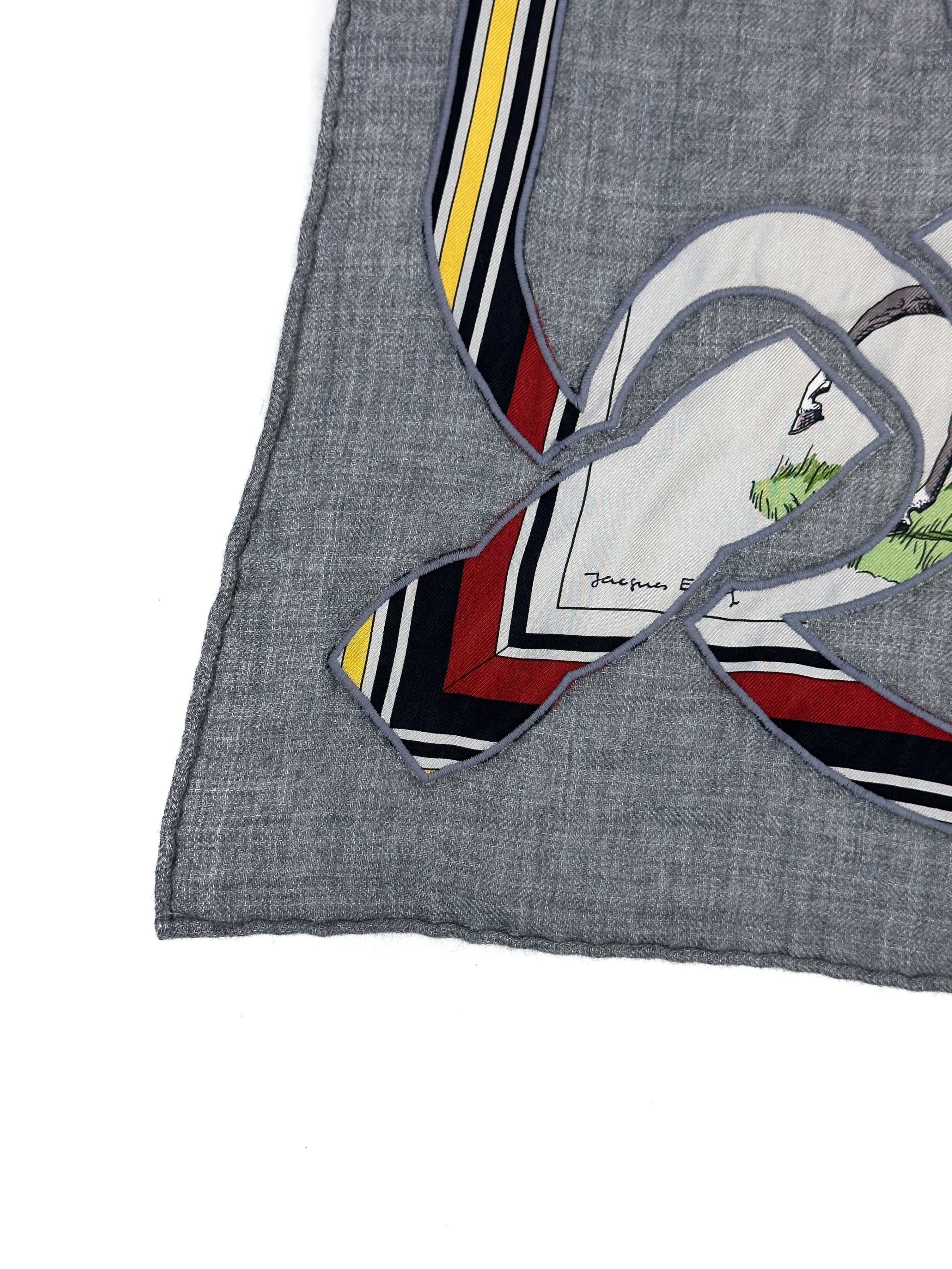 Hermès Eperons d'Or et Couvertures et Tenues de Jour Applique Cashmere Silk 90