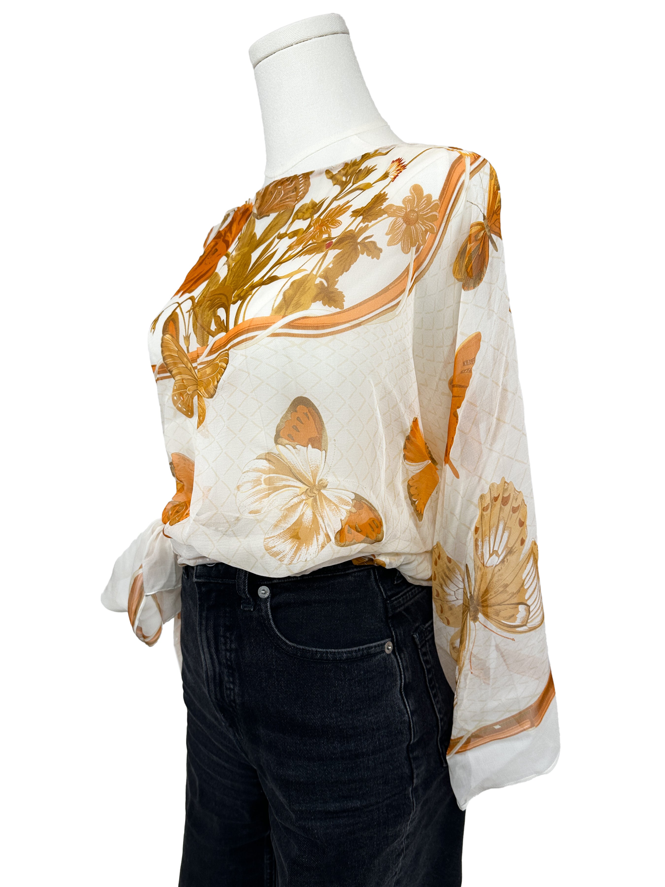 Hermès Farandole Mousseline Top