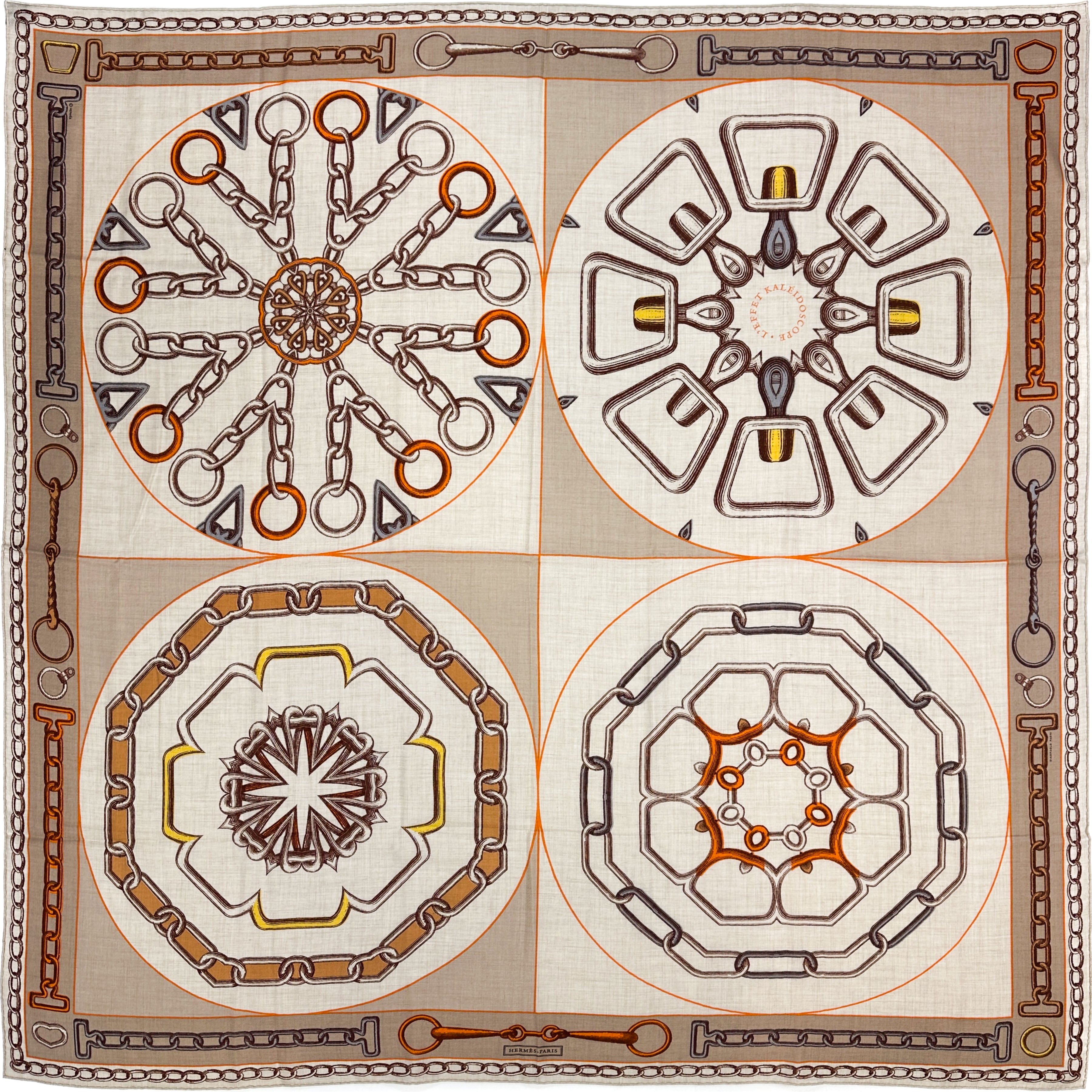 Hermès Effet Kaleidoscope Cashmere Silk 140