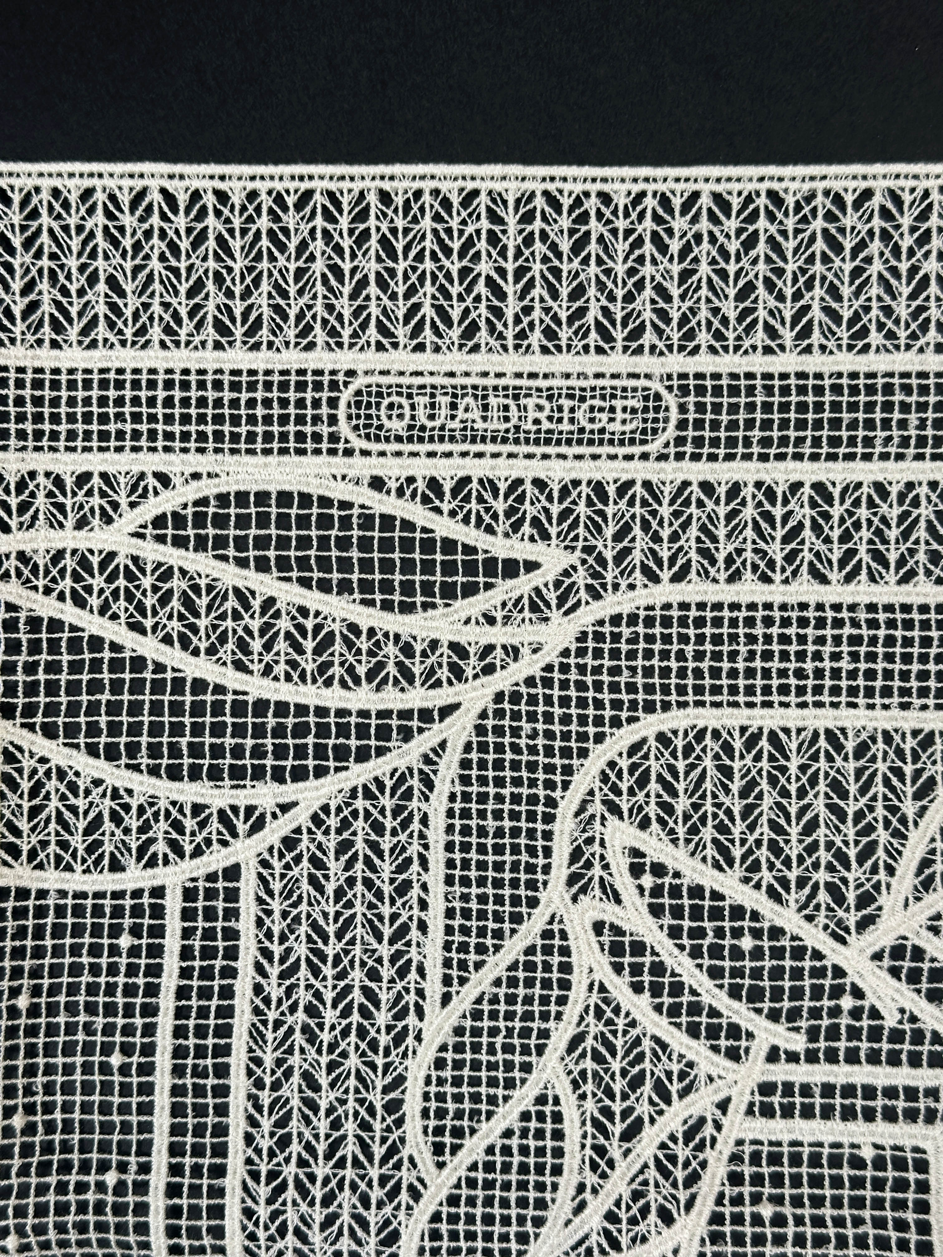 Hermès Guipure Quadrige Silk Cotton Exceptional 60