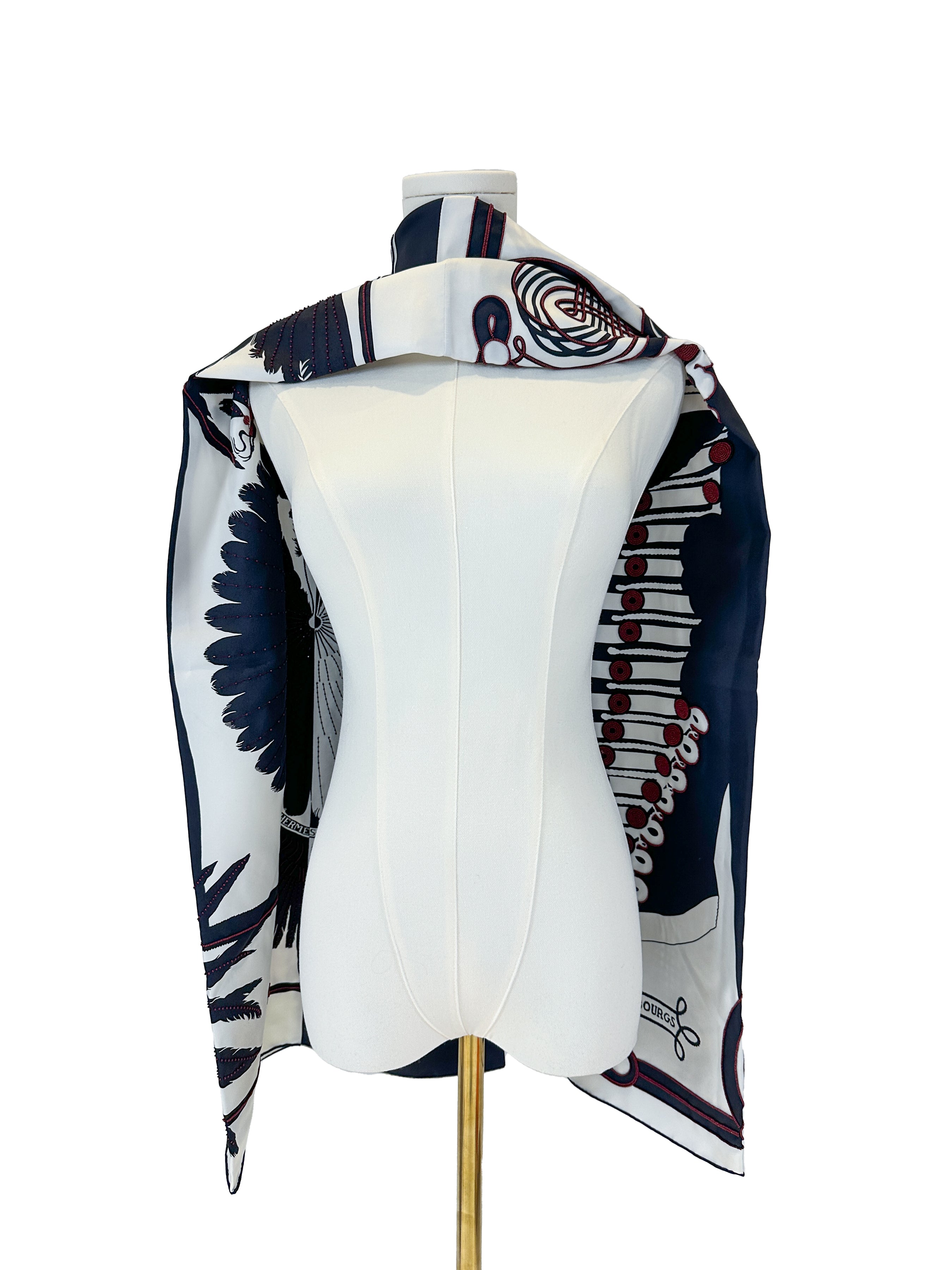 Hermès Brazil & Brandebourg Tatouages Precieux Exceptional Beaded Shawl