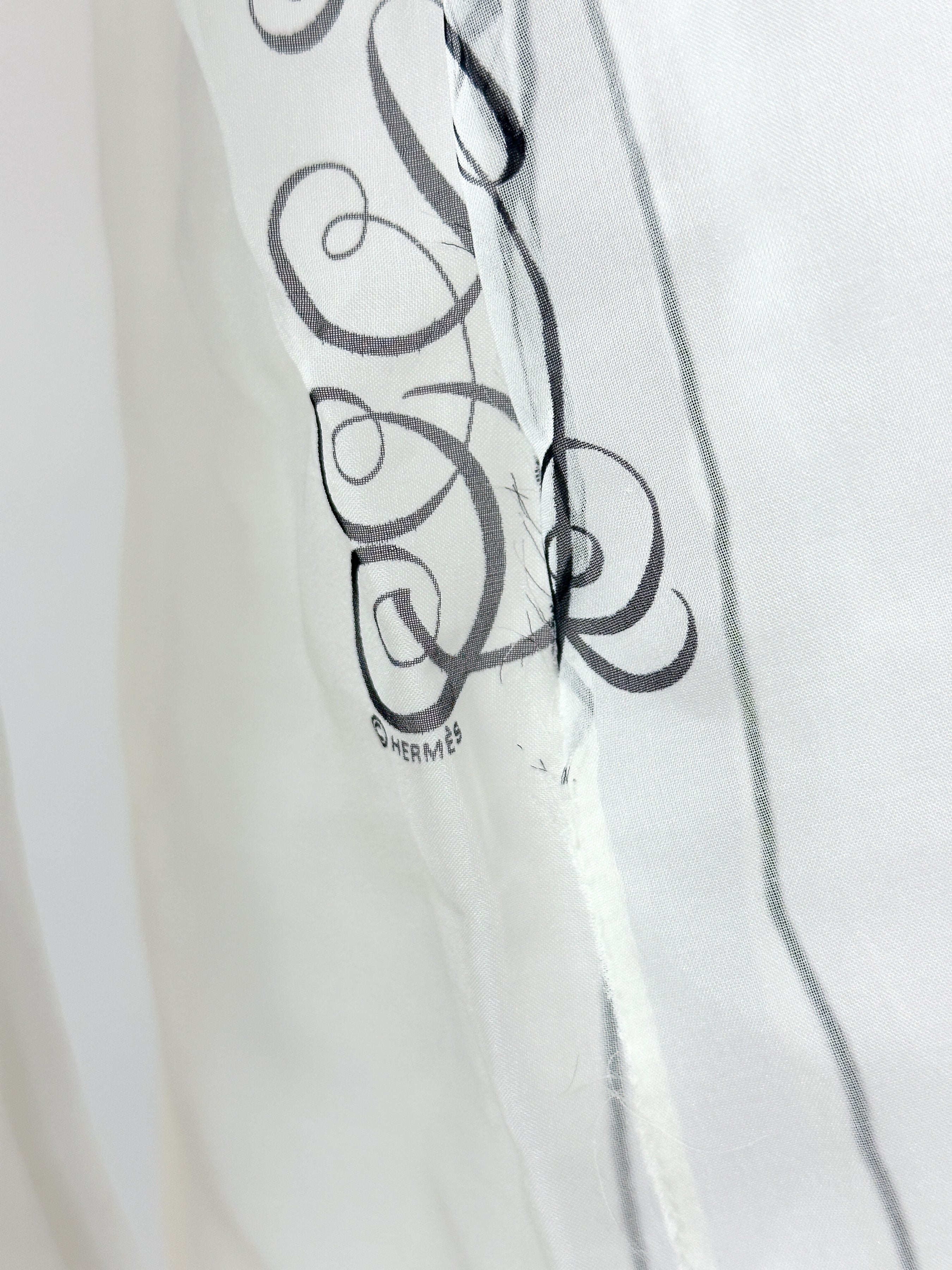 Hermès L'Art d'Ecrire Mousseline Top