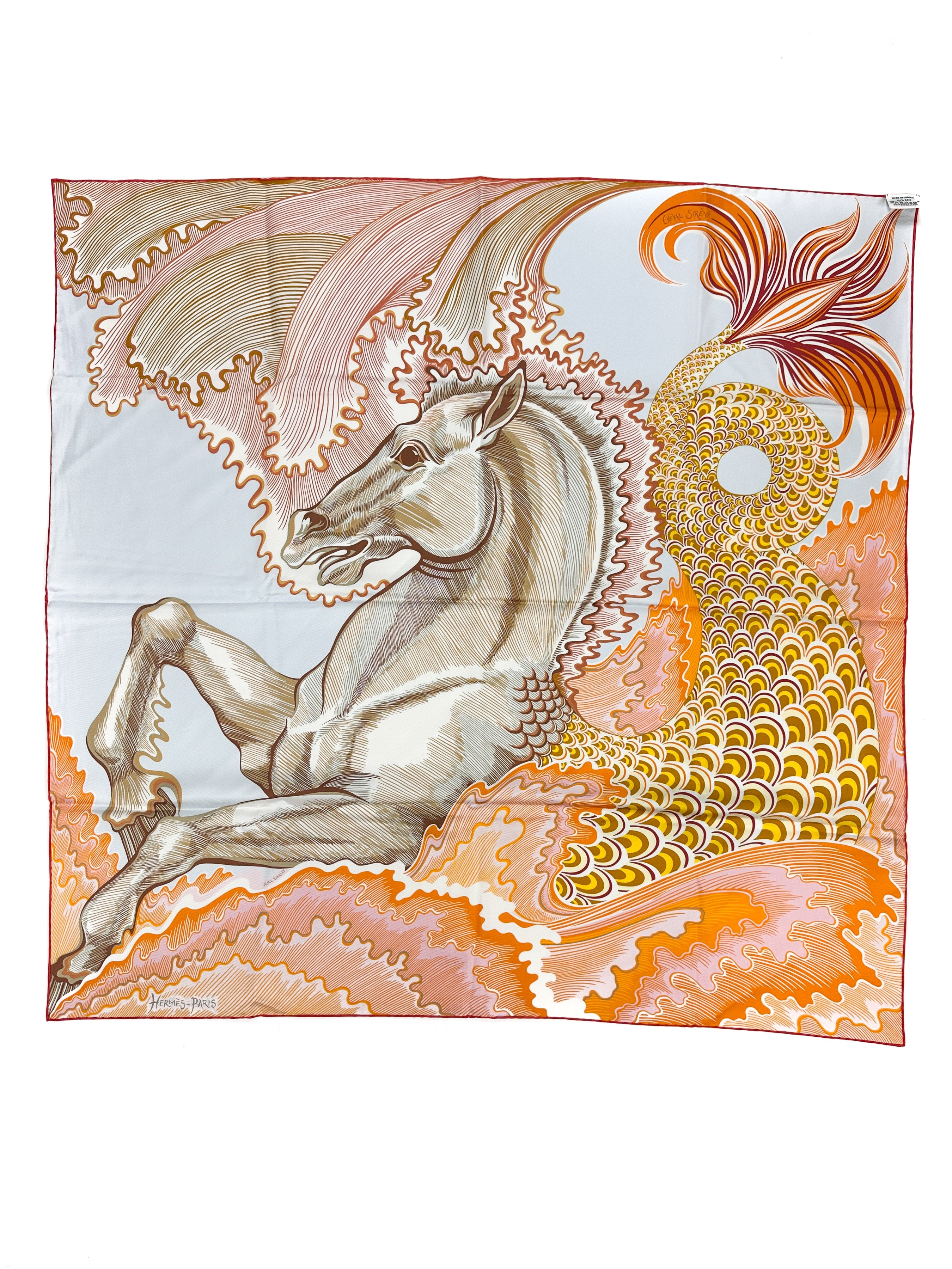 Hermès Cheval Sirene Double Face 90