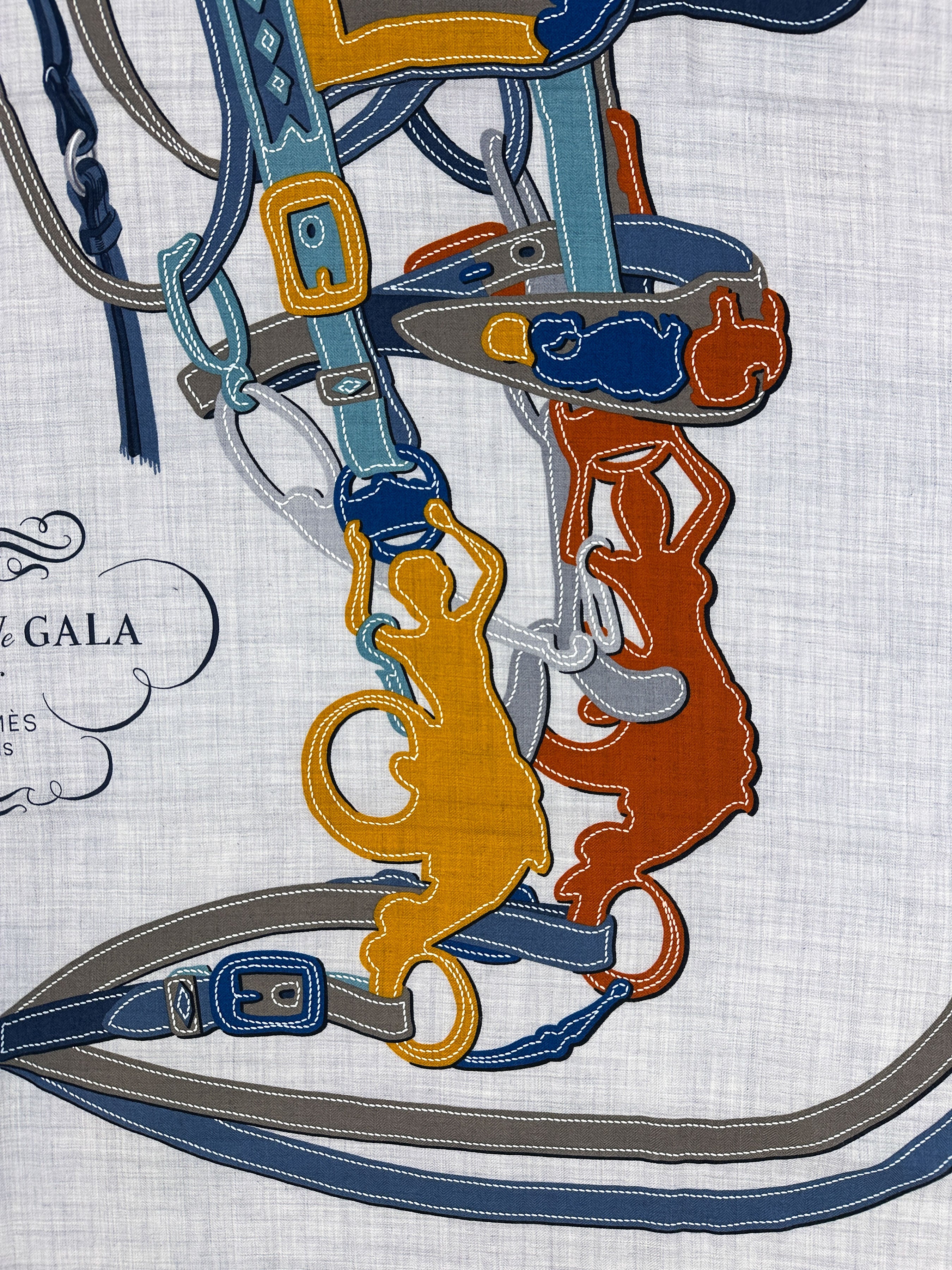 Hermès Brides de Gala Applique Cashmere Silk 140