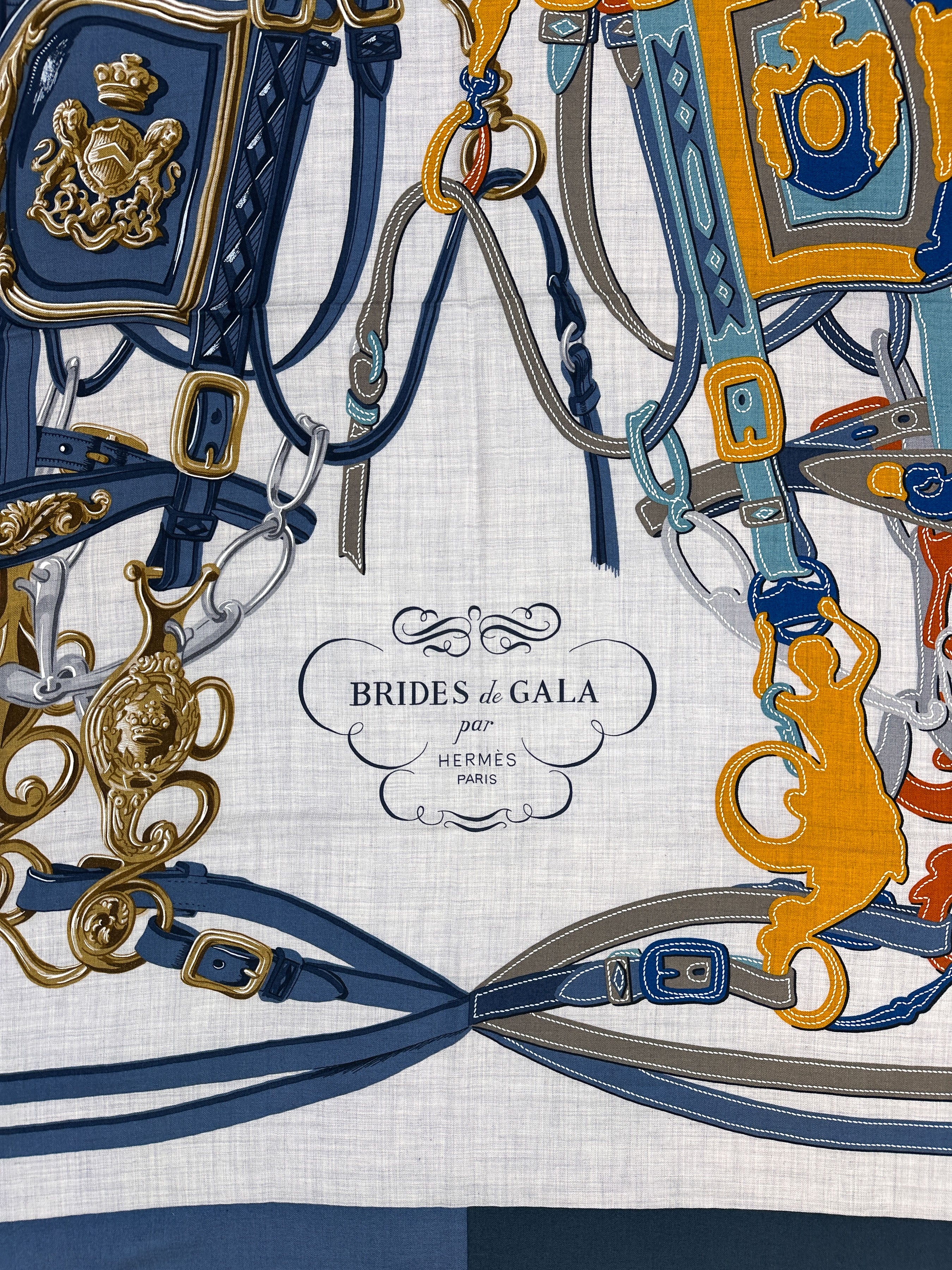 Hermès Brides de Gala Applique Cashmere Silk 140