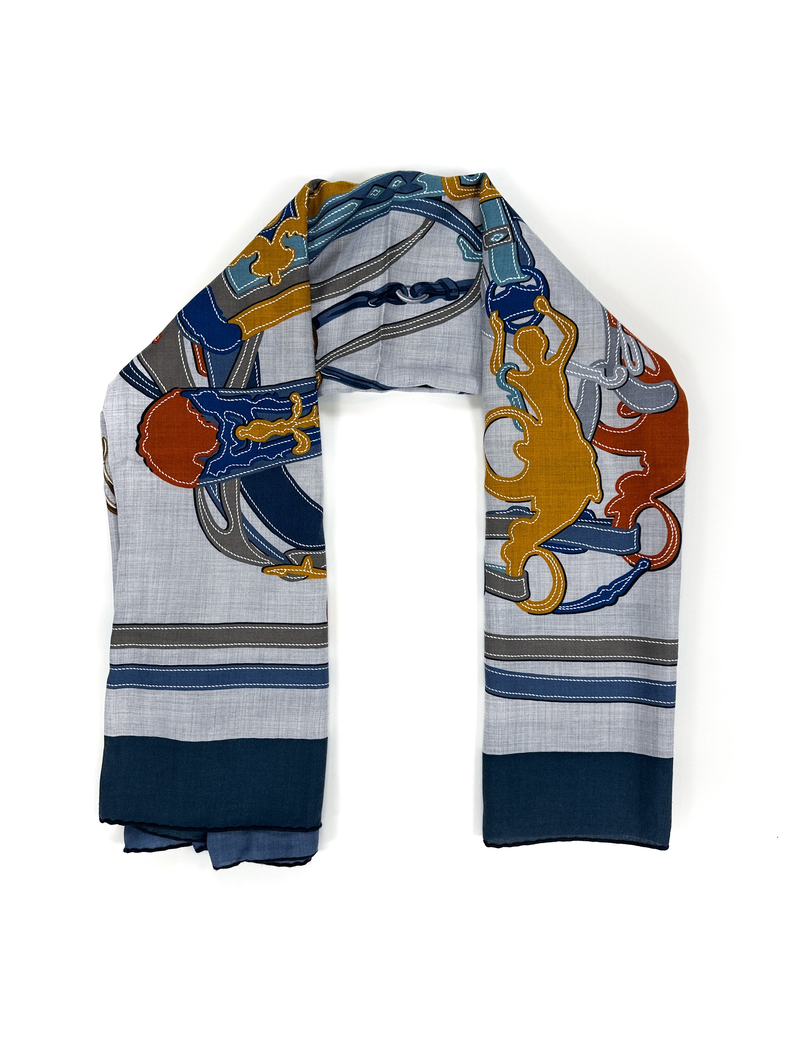 Hermès Brides de Gala Applique Cashmere Silk 140