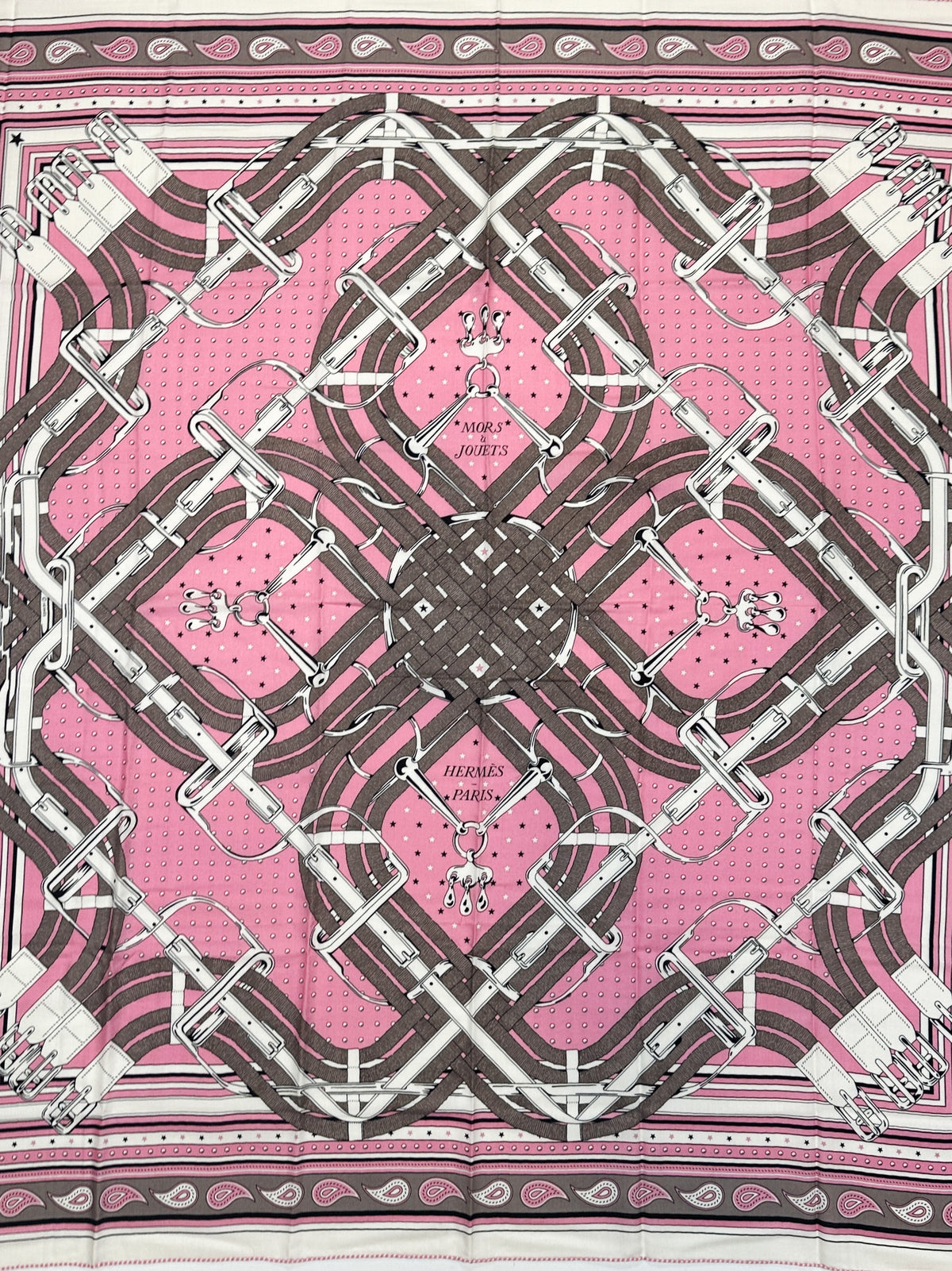 Hermès Mors à Jouets Bandana Cashmere Silk 140