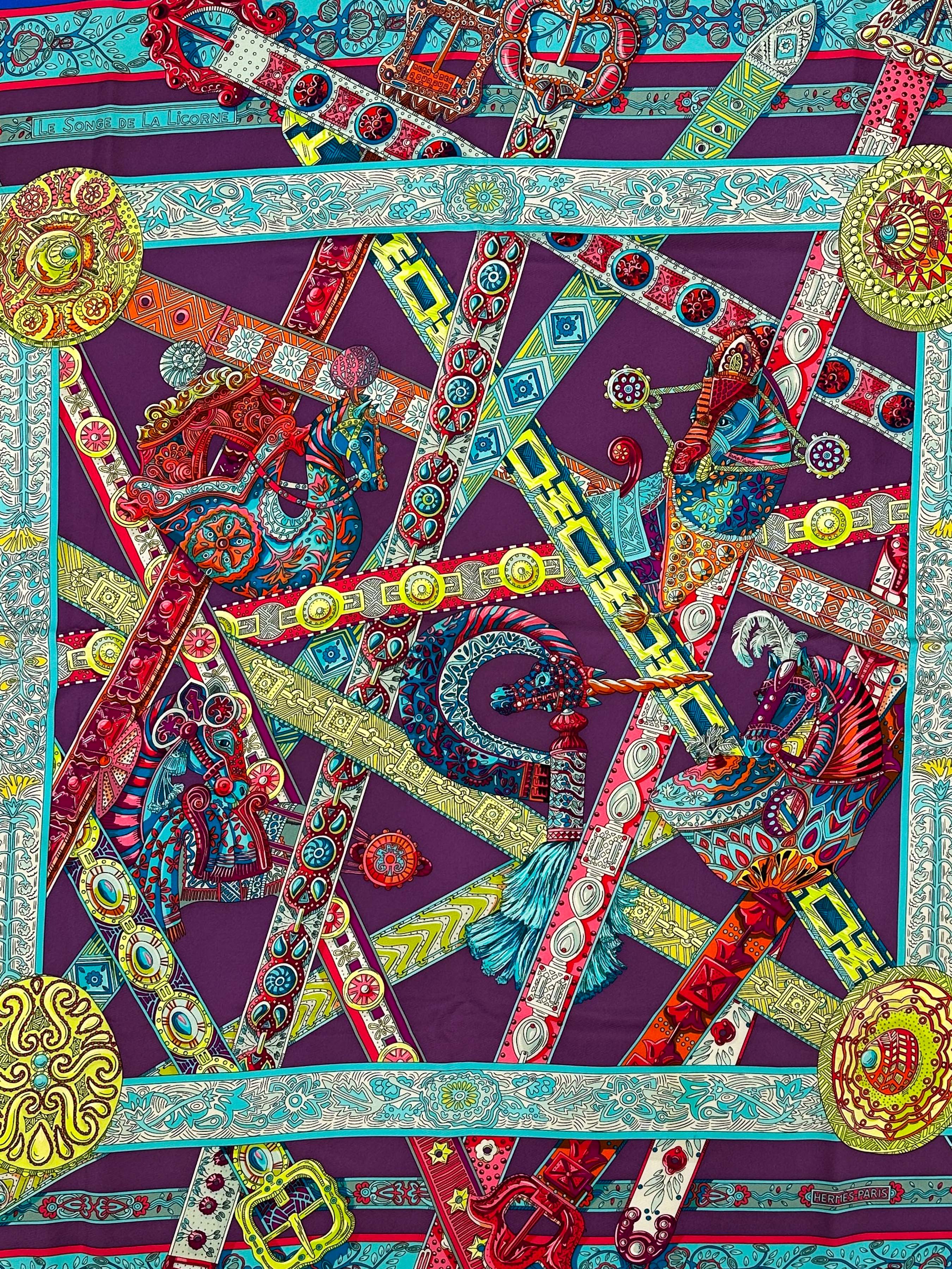Hermès Le Songe de La Licorne 90