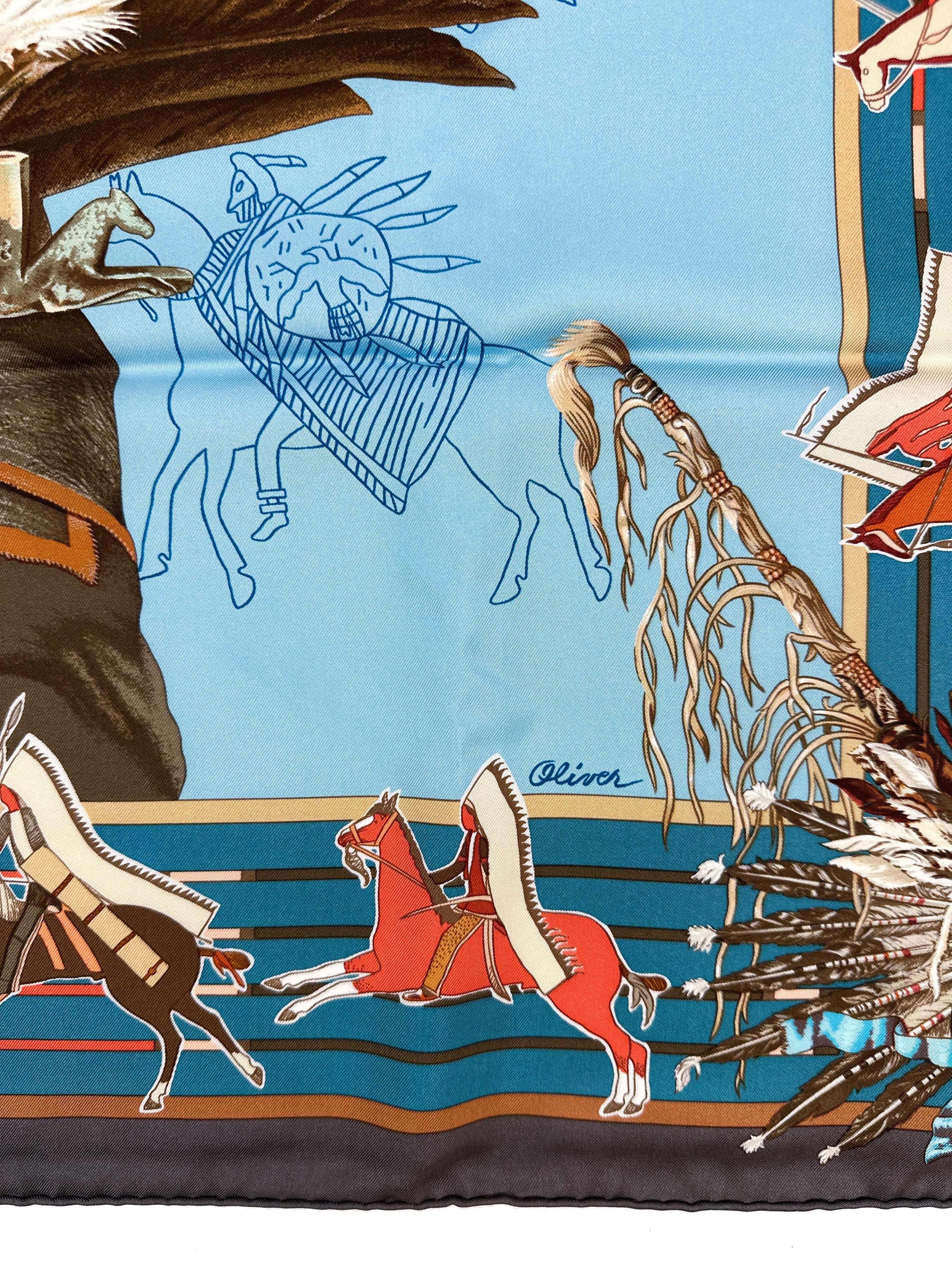 Hermès *Limited Edition Hermès In Seattle 2009* Pani La Shar Pawnee 90