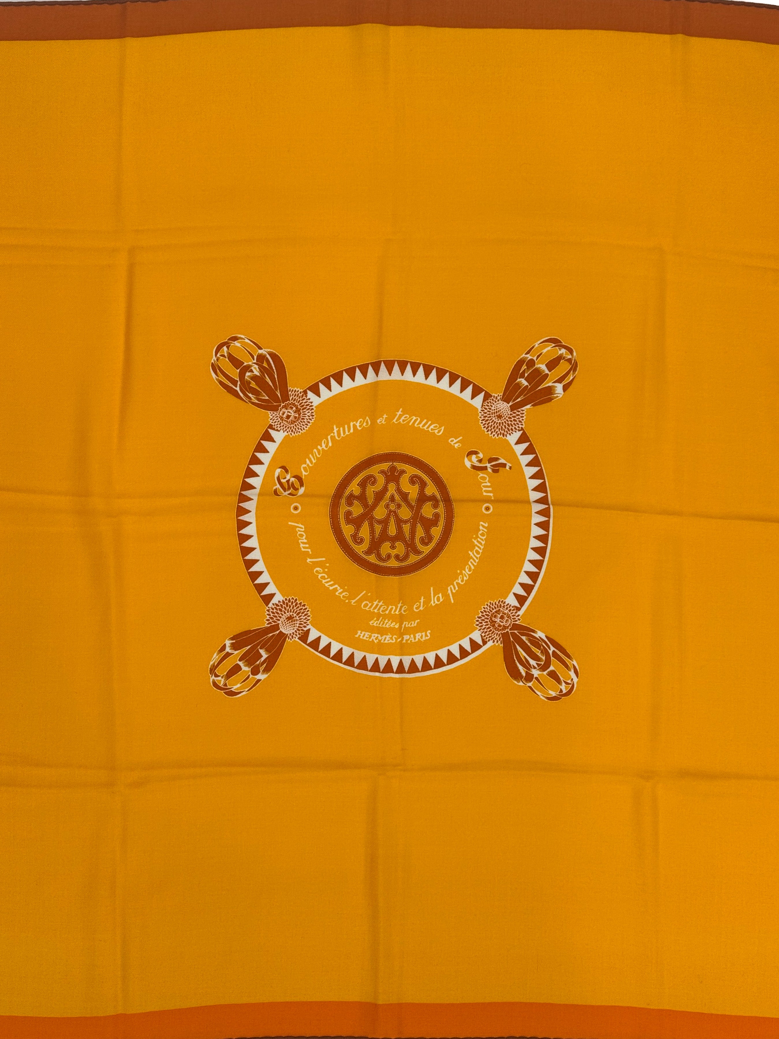 Hermès Encadré Blason Cashmere Silk 90