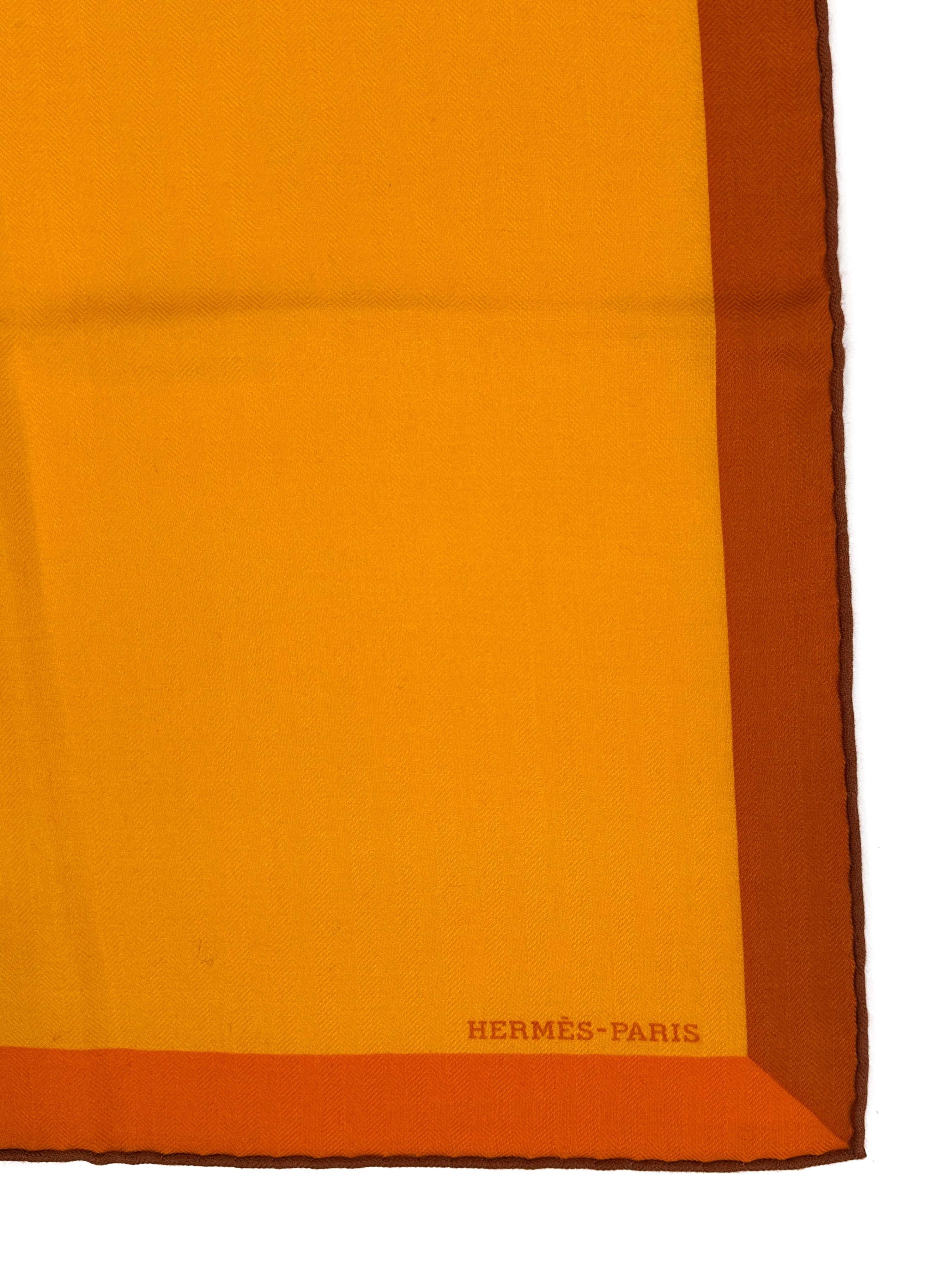 Hermès Encadré Blason Cashmere Silk 90