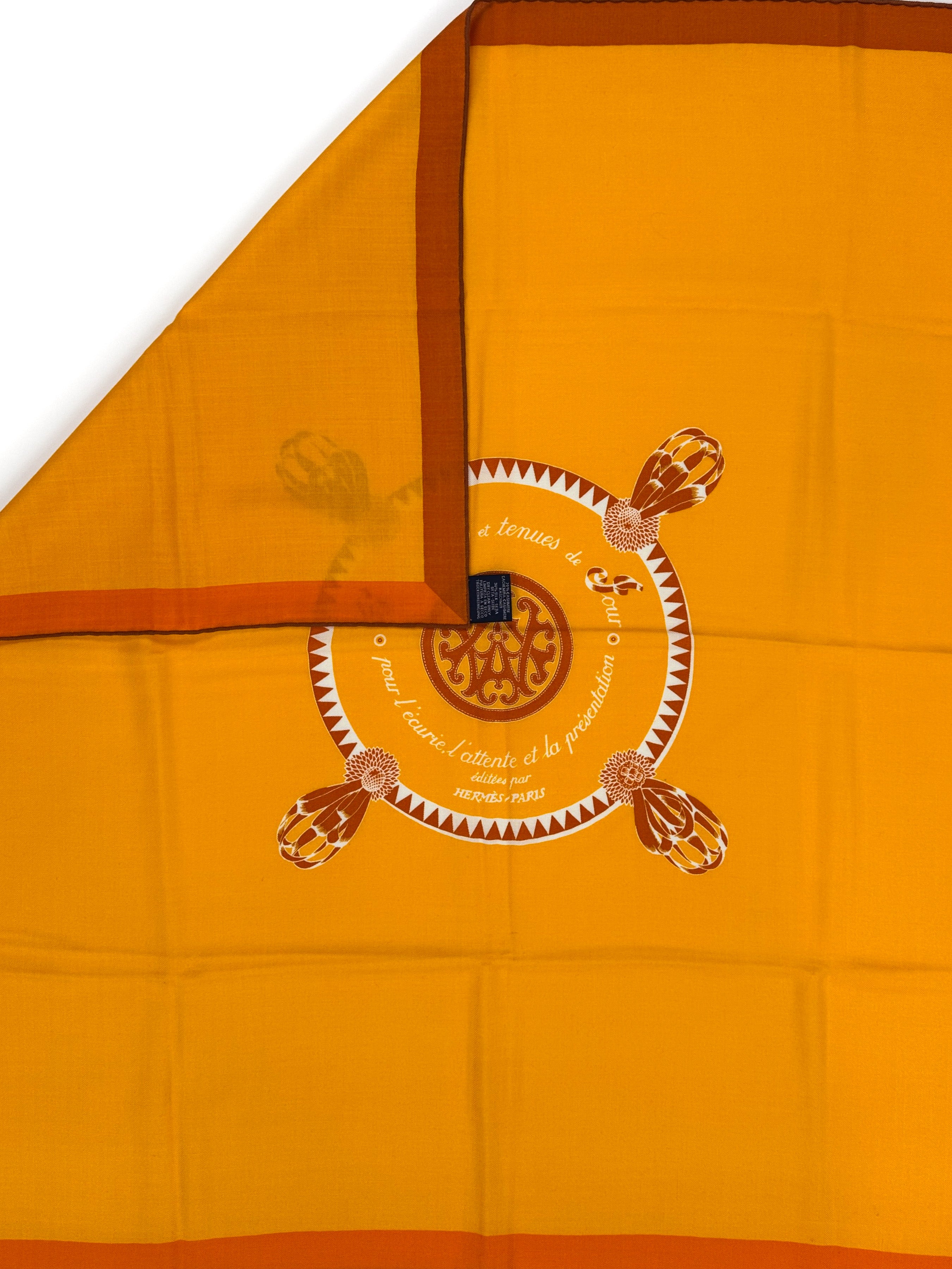 Hermès Encadré Blason Cashmere Silk 90