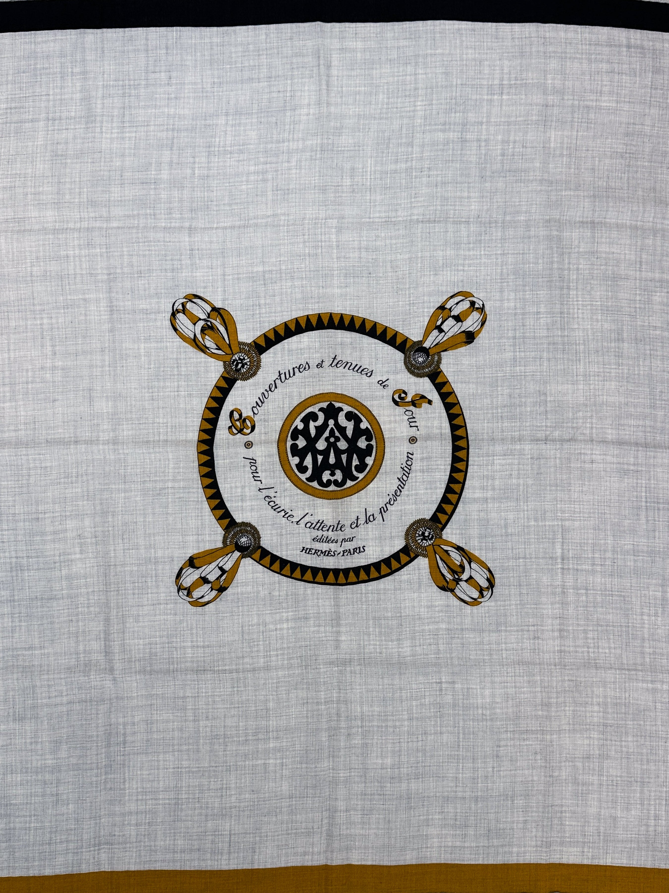 Hermès Encadré Blason Cashmere Silk 90