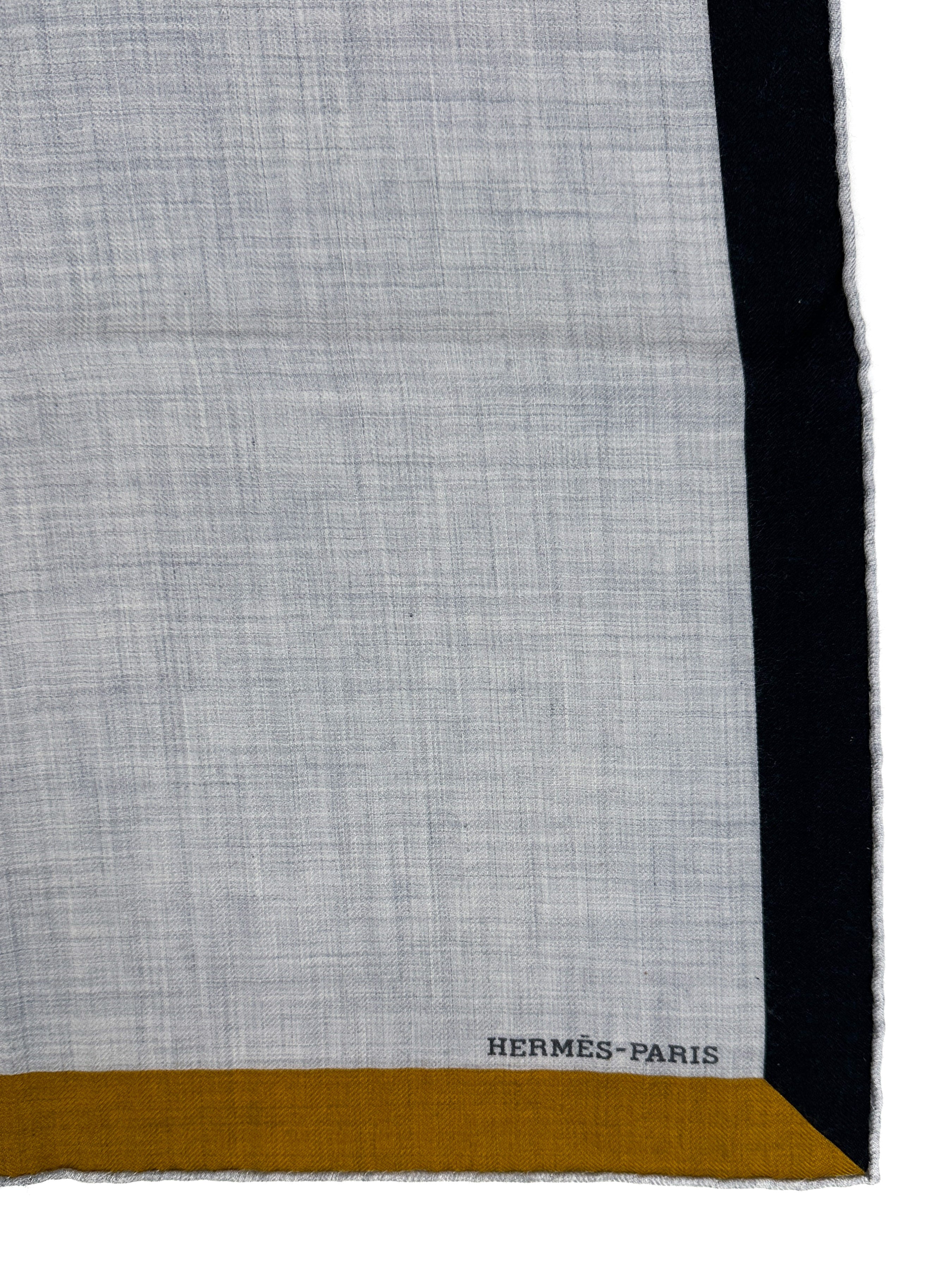 Hermès Encadré Blason Cashmere Silk 90