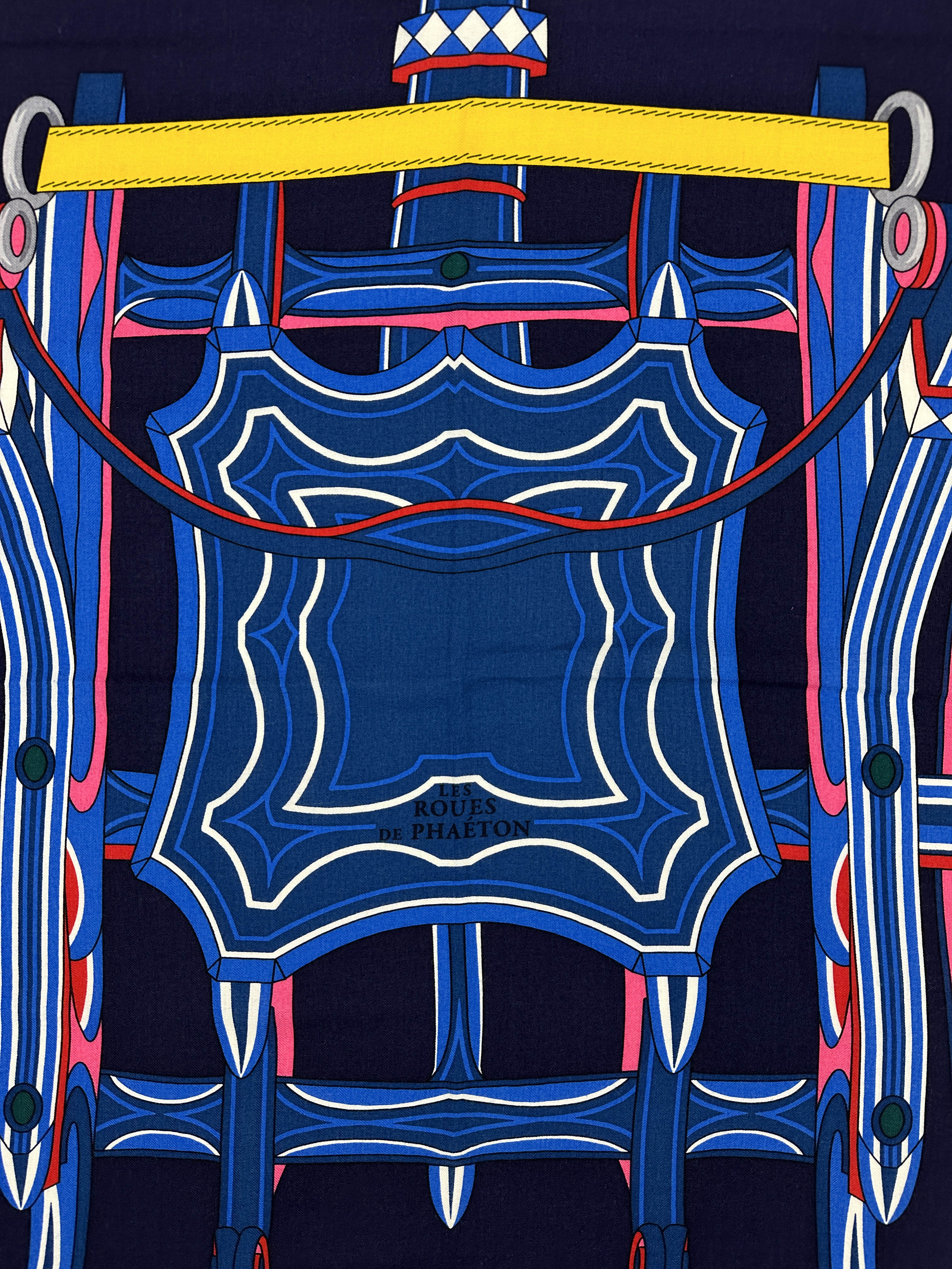 Hermès Les Roues de Phaeton Cashmere Silk 140