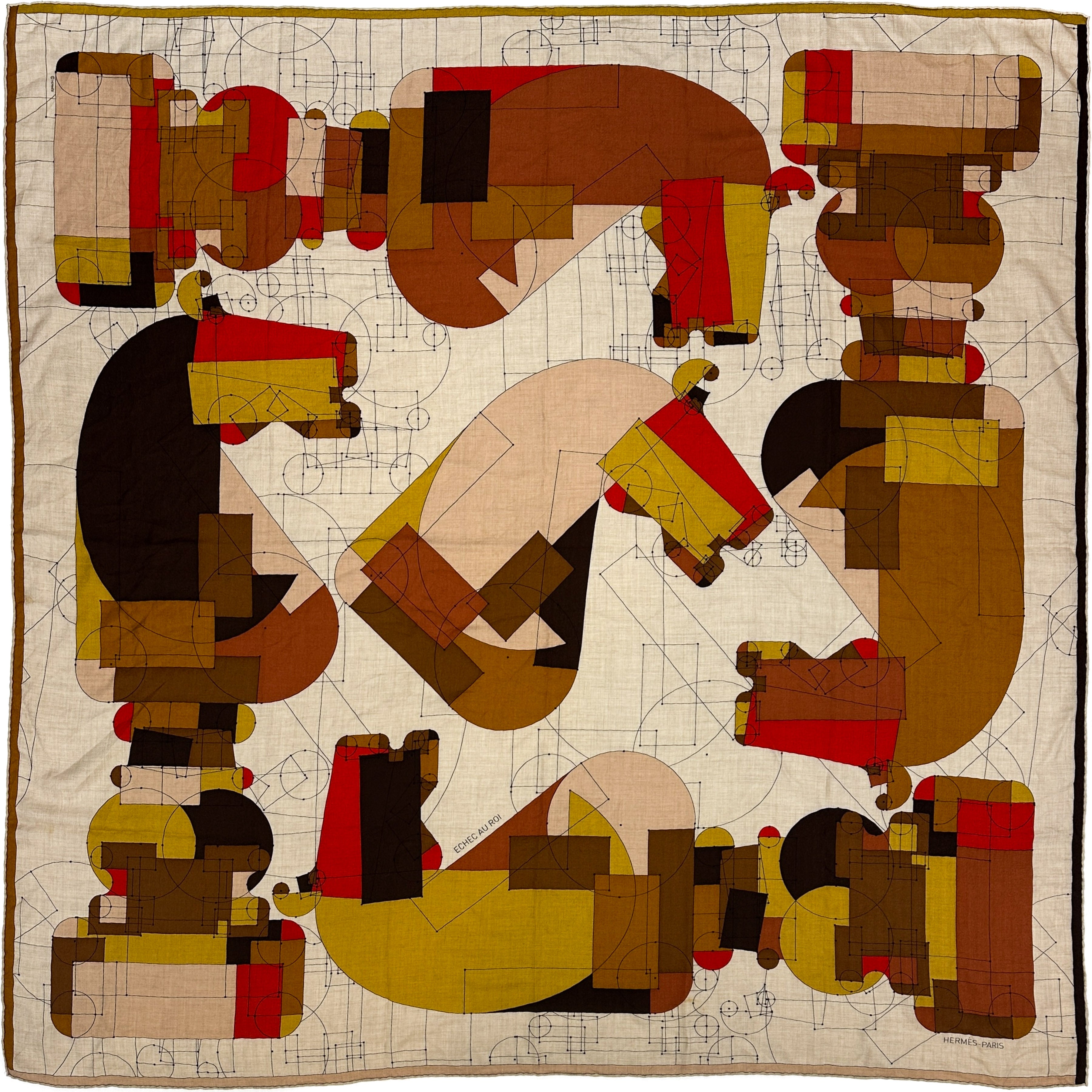 Hermès Échec Au Roi Cashmere Silk 140