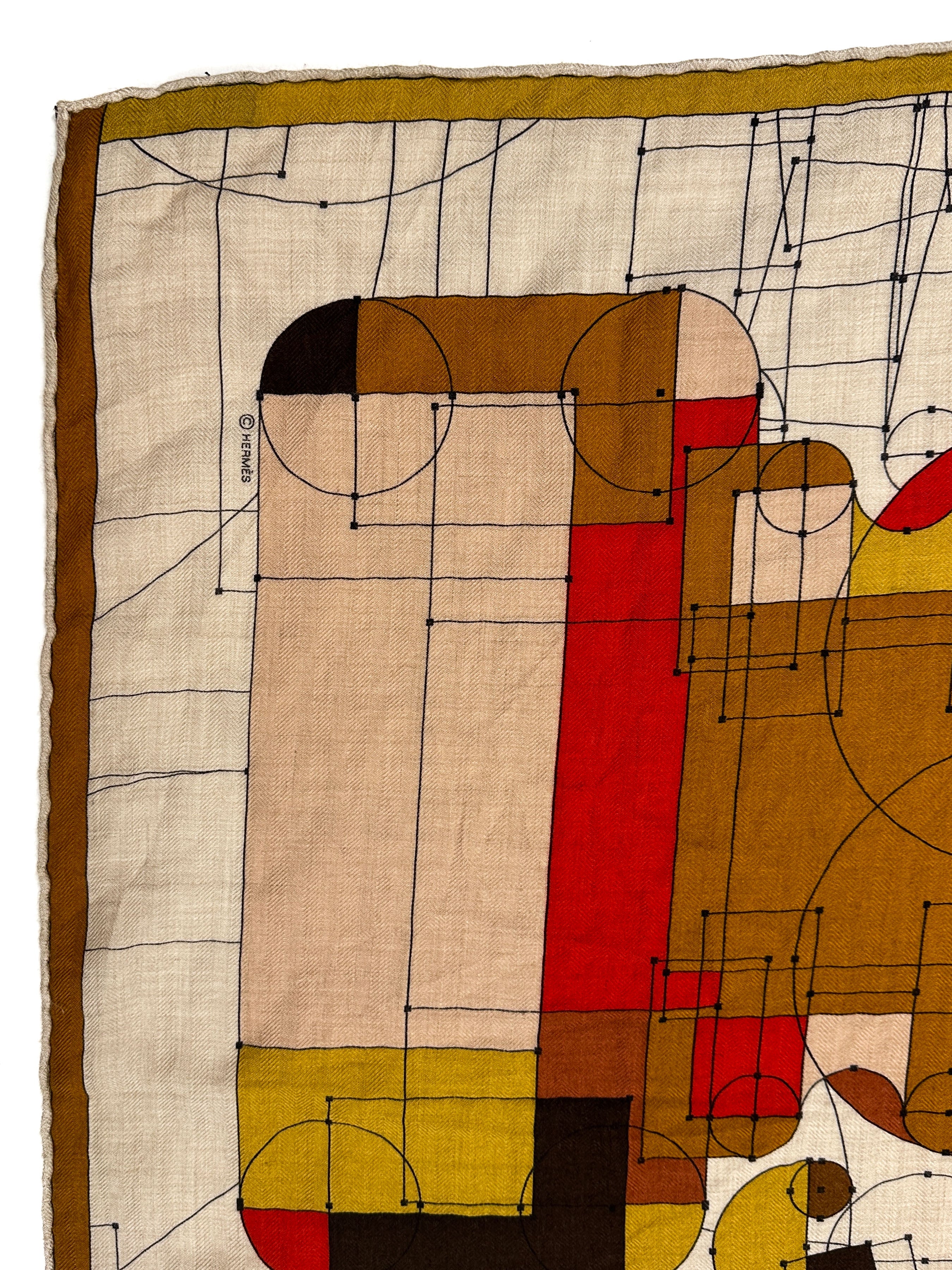 Hermès Échec Au Roi Cashmere Silk 140