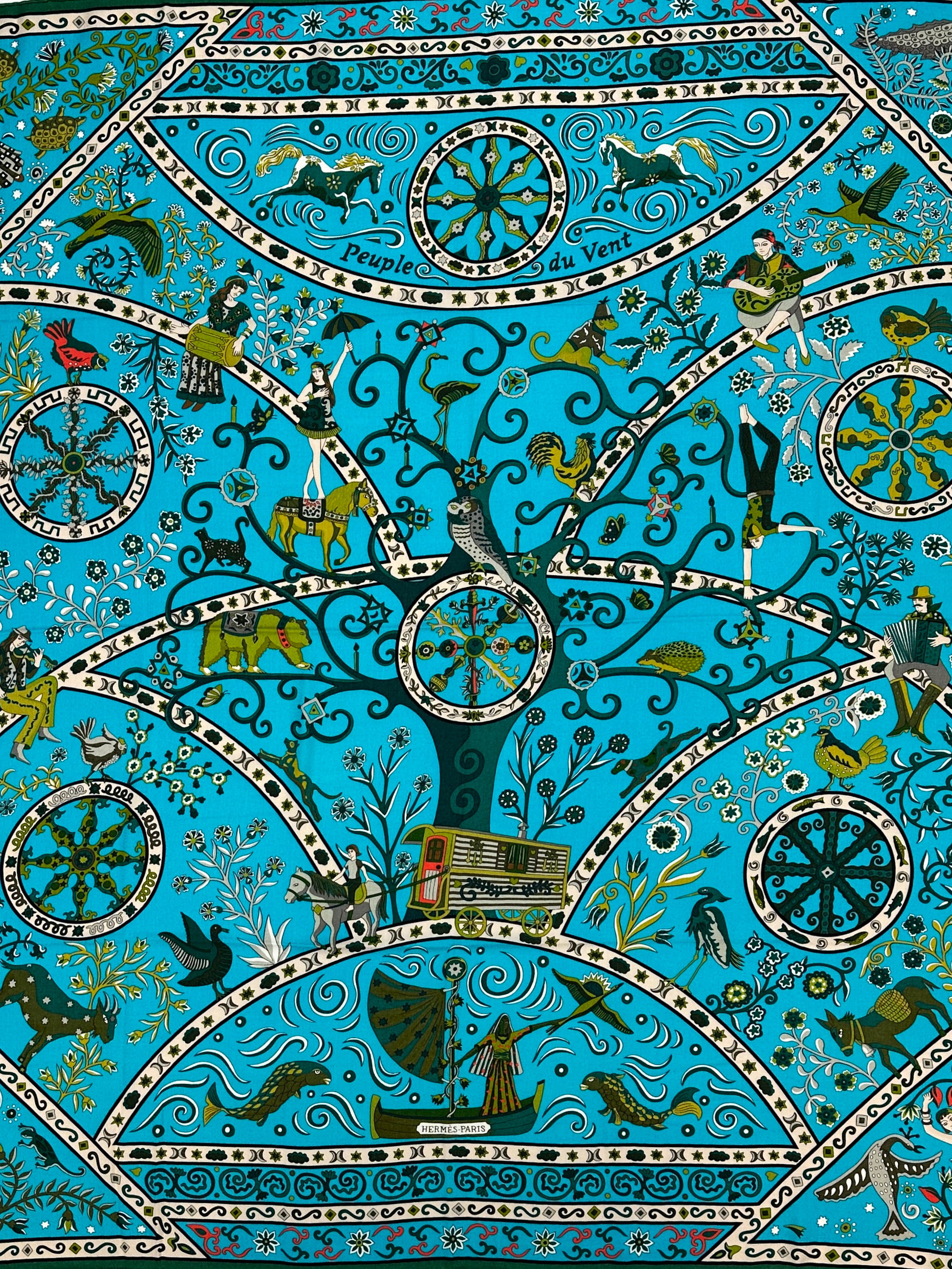 Hermès Peuple Du Vent Cashmere Silk 140