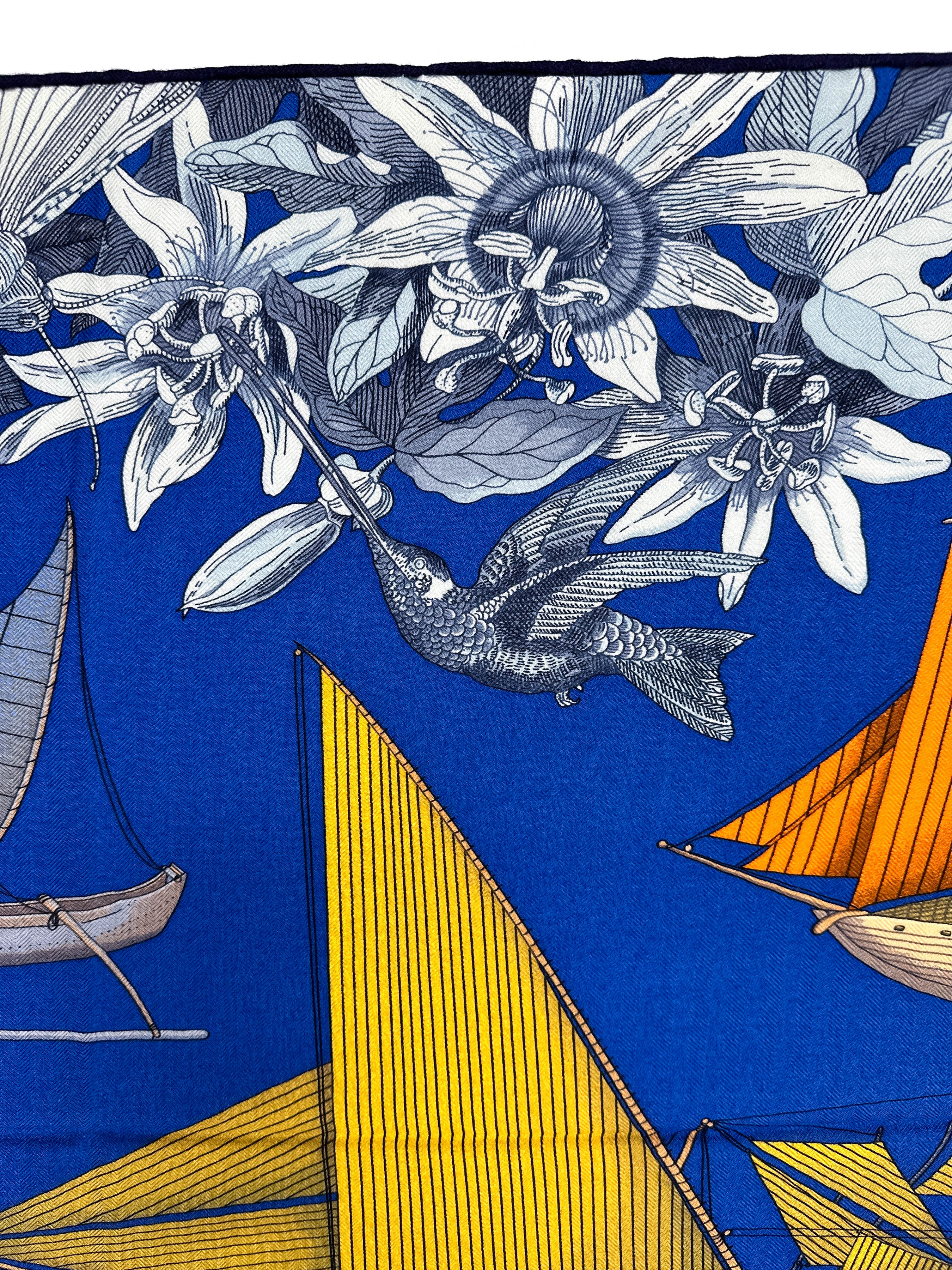 Hermès Tous les Bateaux du Monde Cashmere Silk 140