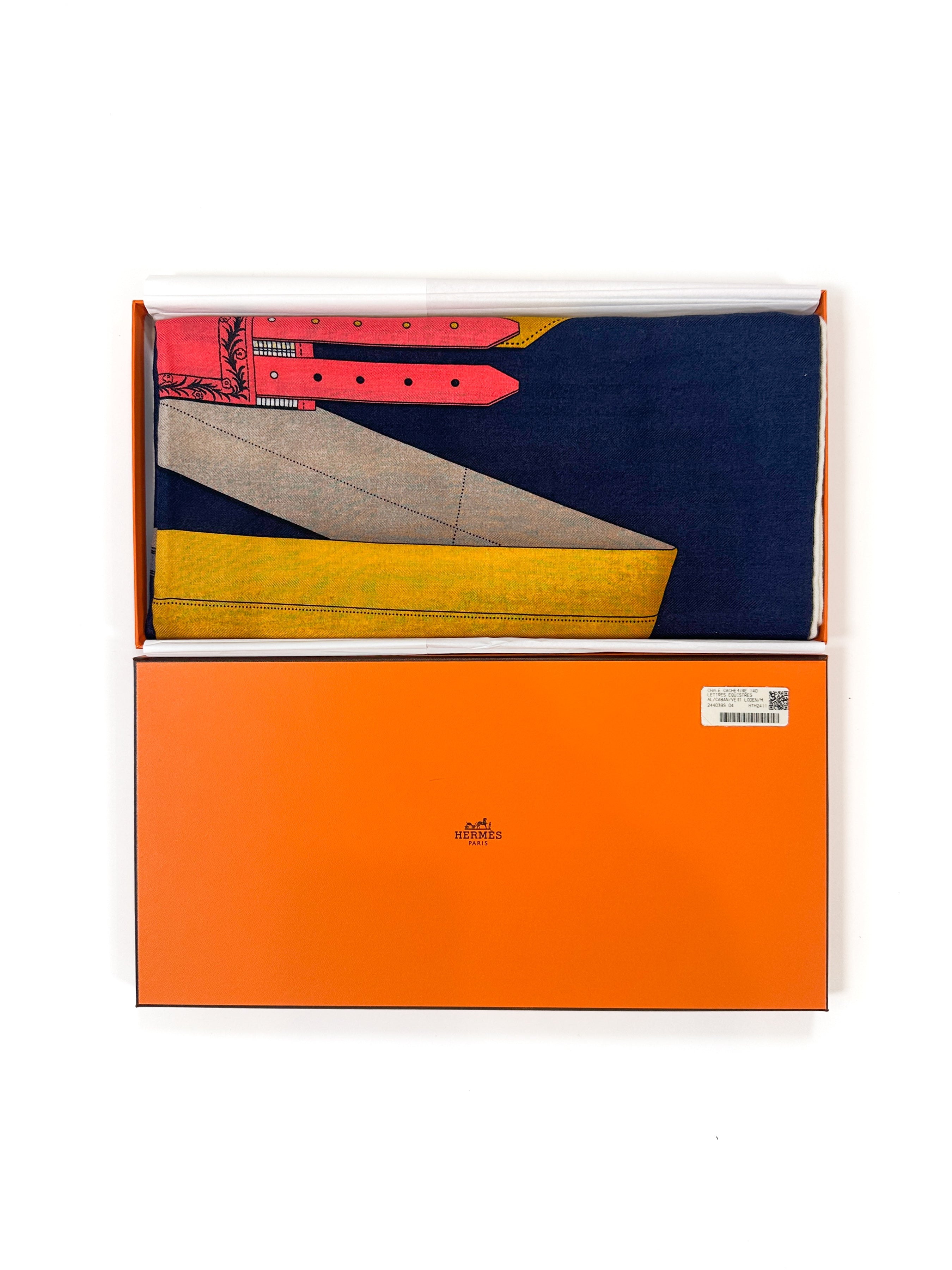 Hermès Lettres Equestres Cashmere Silk 140