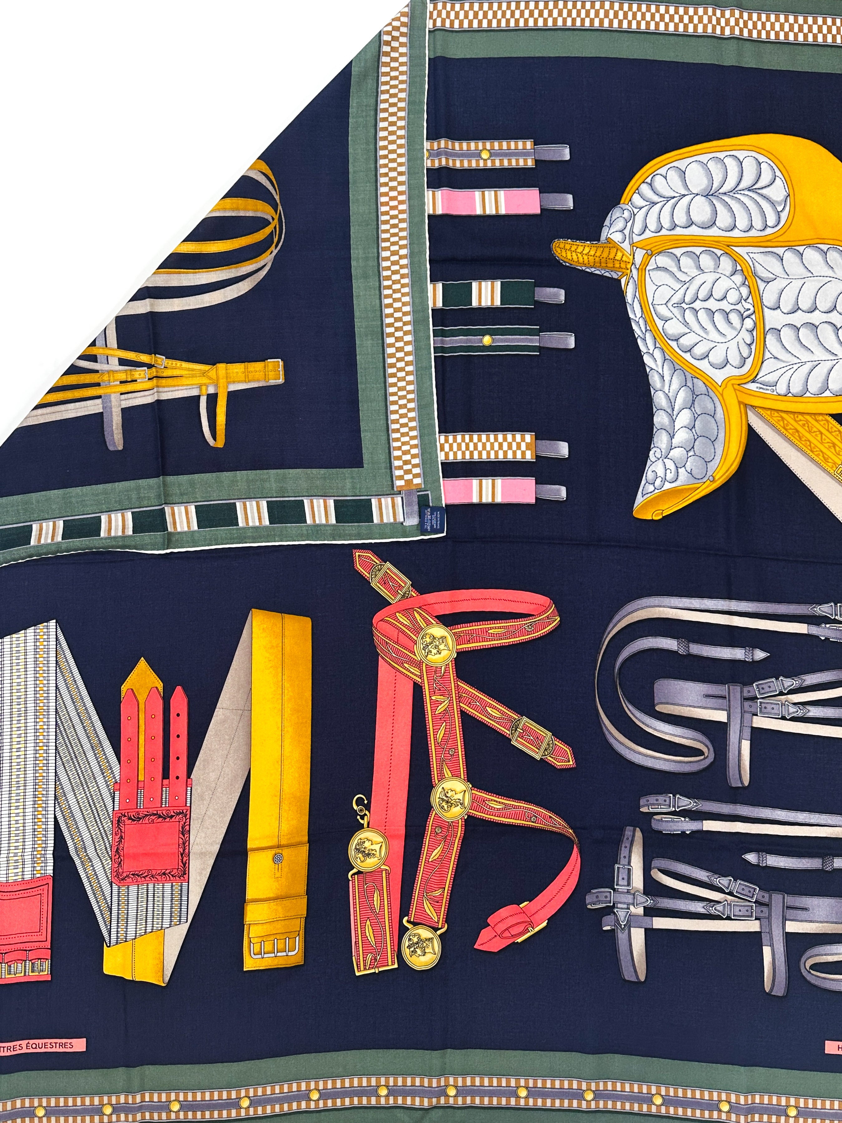 Hermès Lettres Equestres Cashmere Silk 140