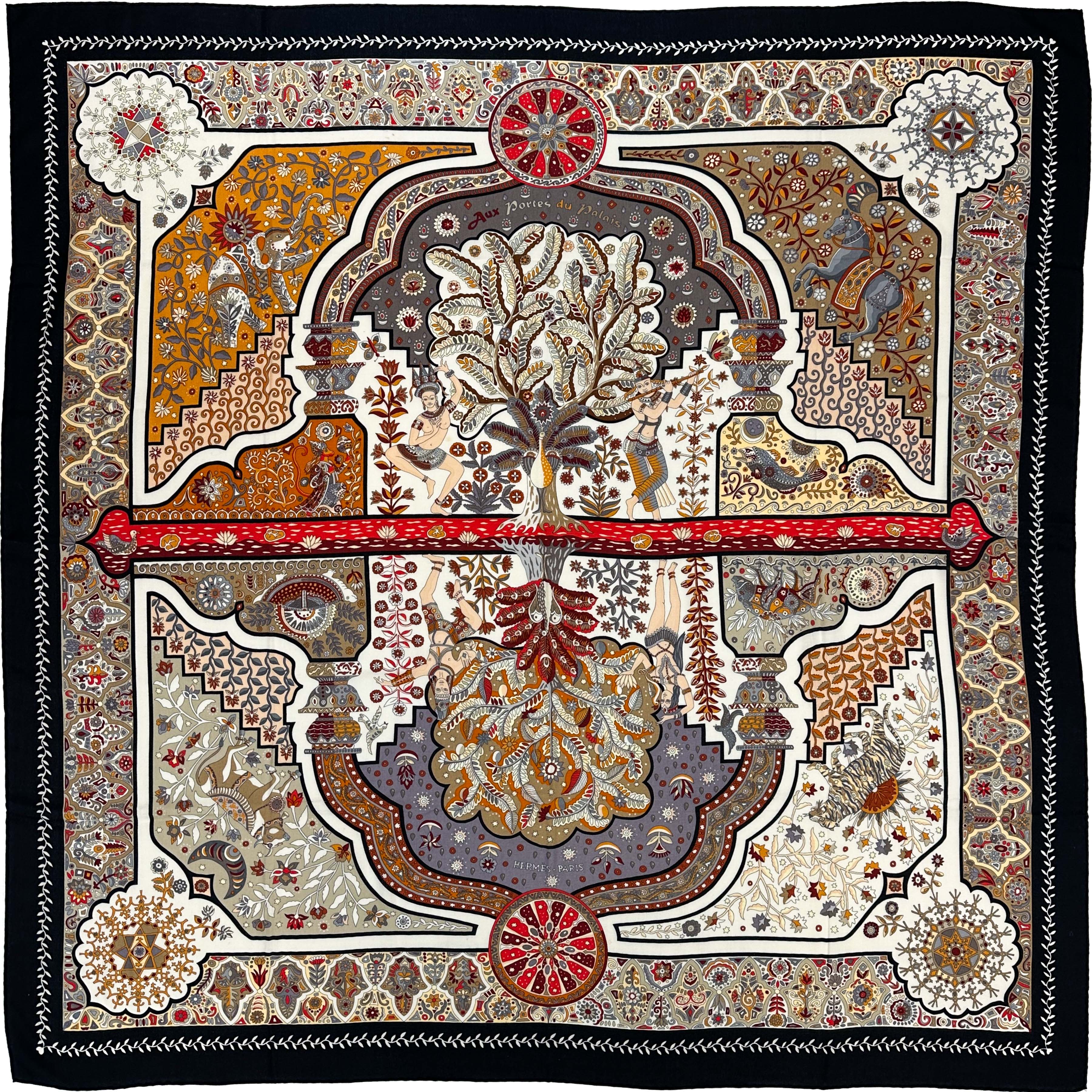 Hermès Aux Portes du Palais Cashmere Silk 140