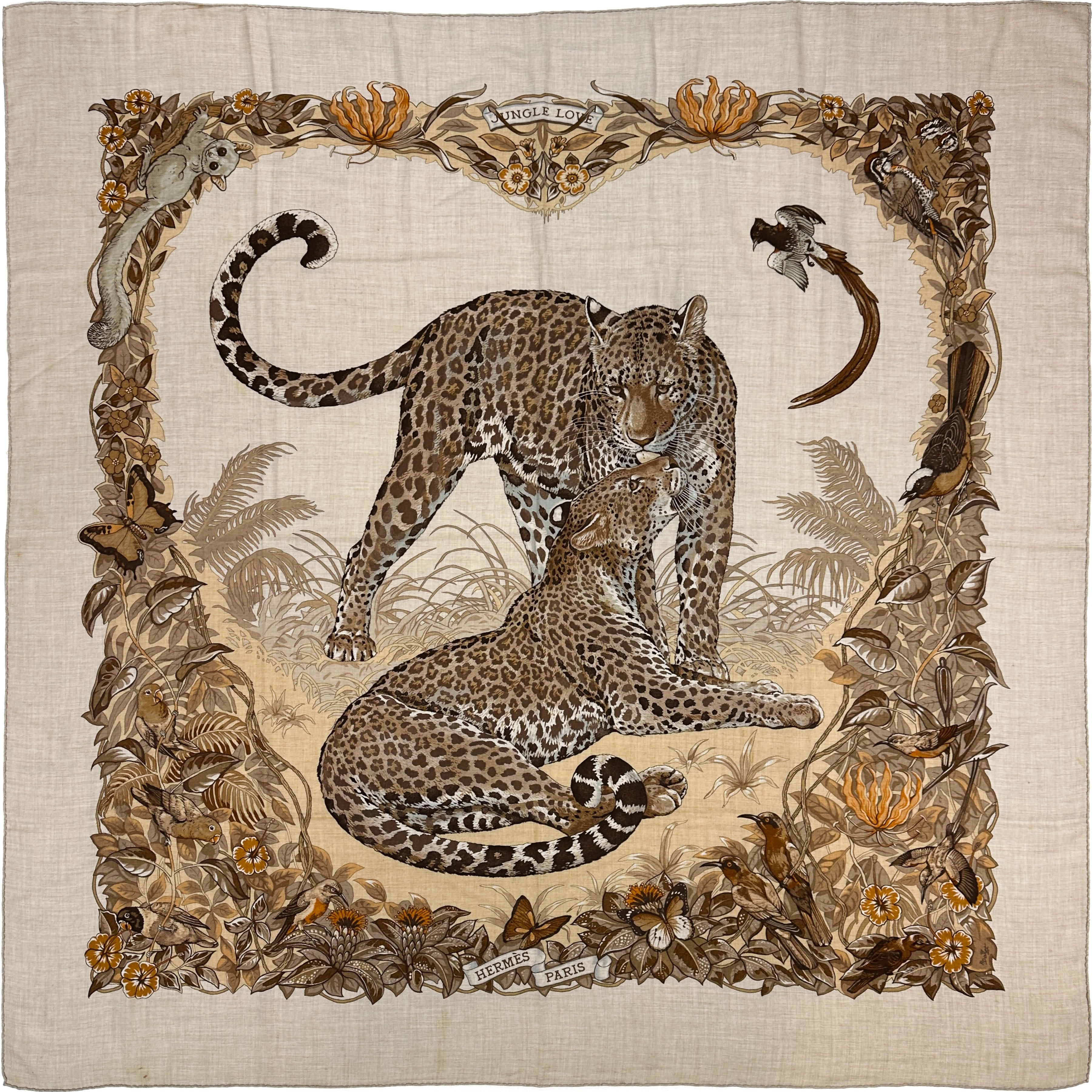 Hermès Jungle Love Cashmere Silk 140