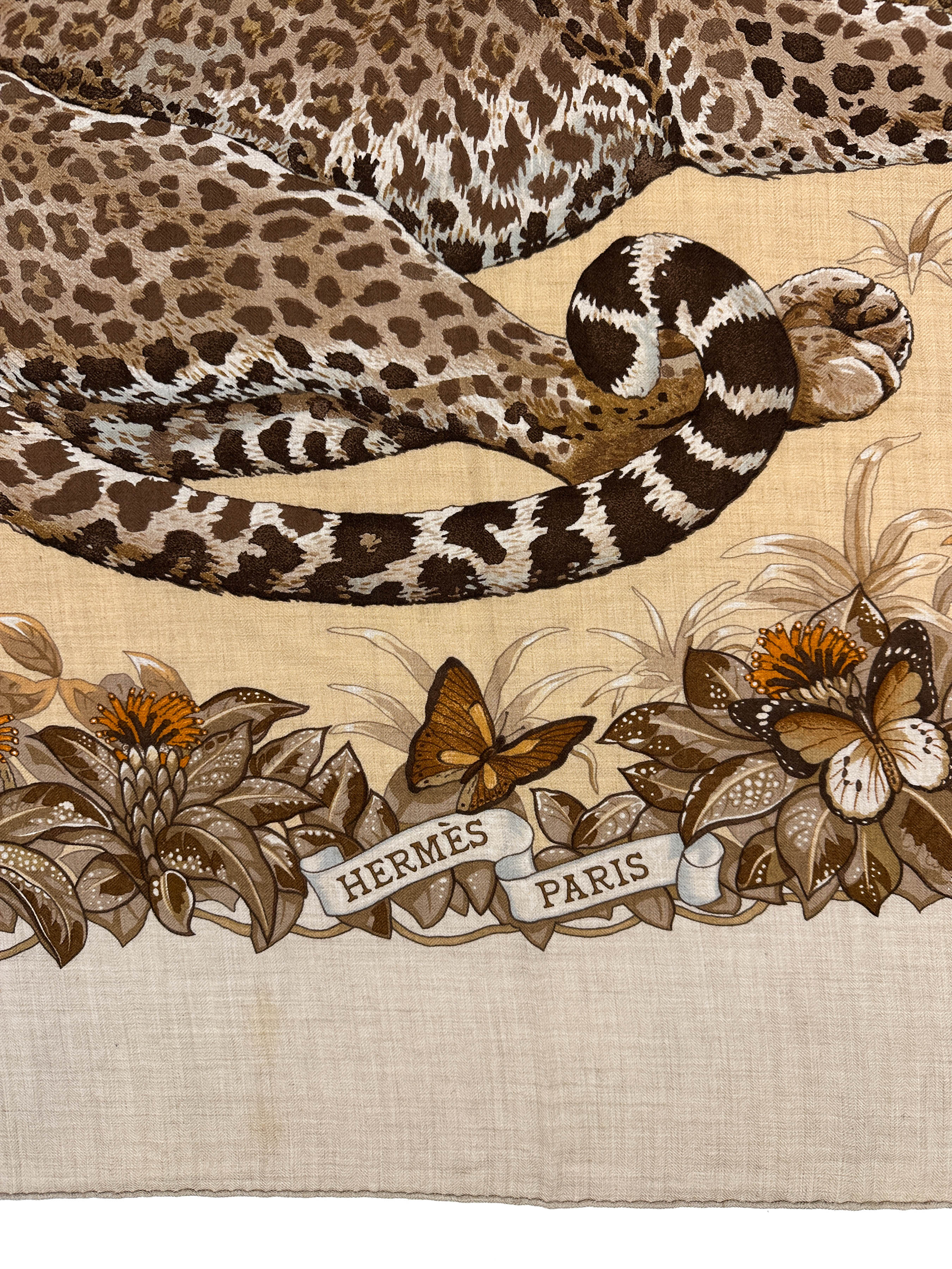 Hermès Jungle Love Cashmere Silk 140