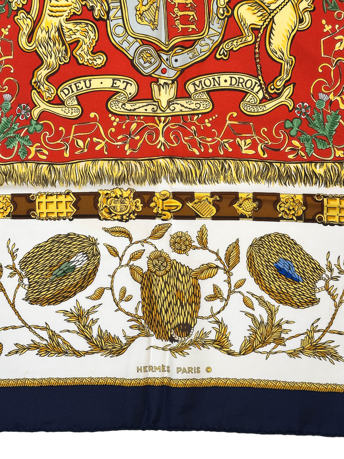 Hermès Special Edition 1977 The Queen's Silver Jubilee Dieu et Mon Droit 90