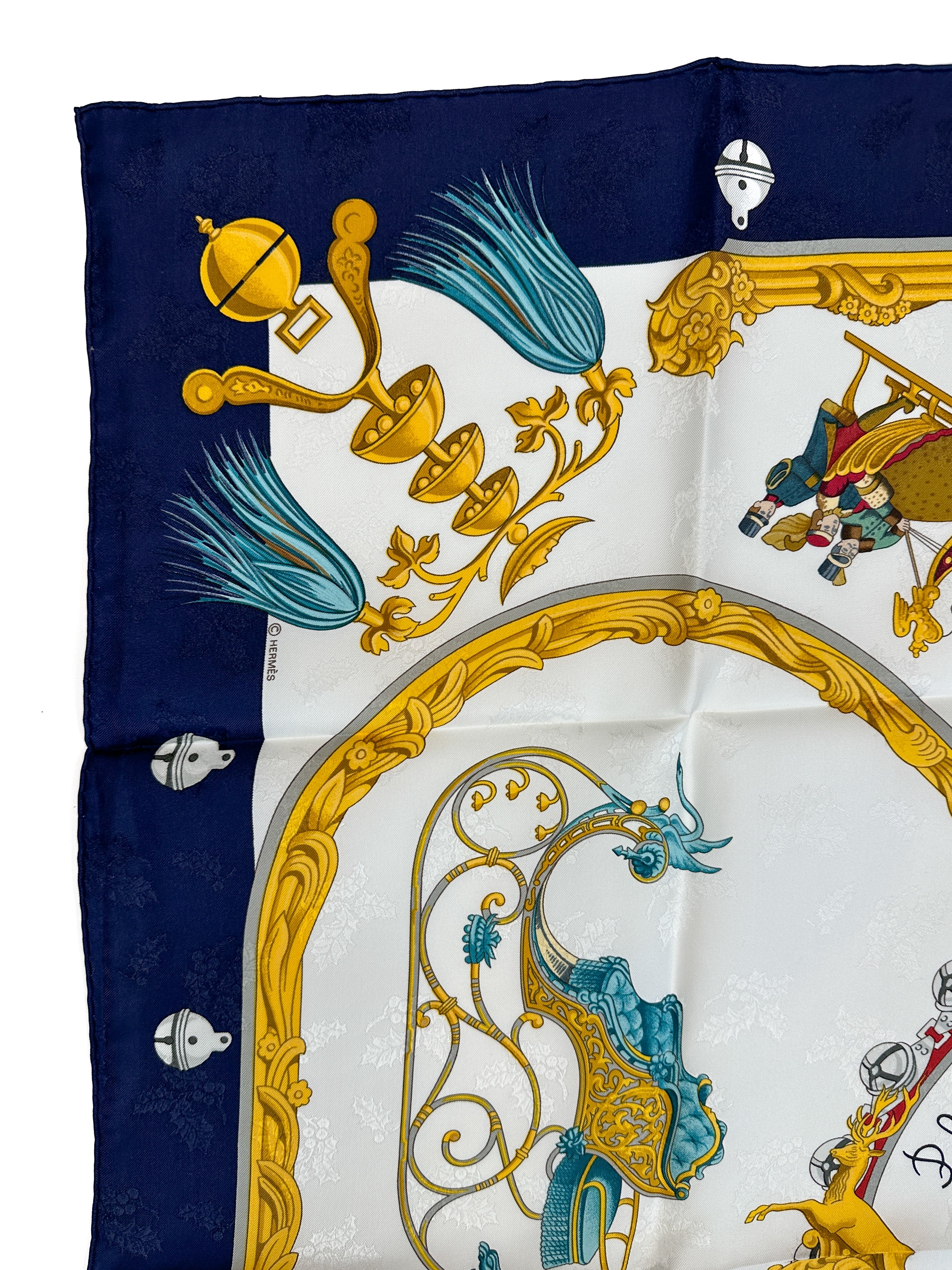 Hermès Plumes et Grelots Jacquard 90