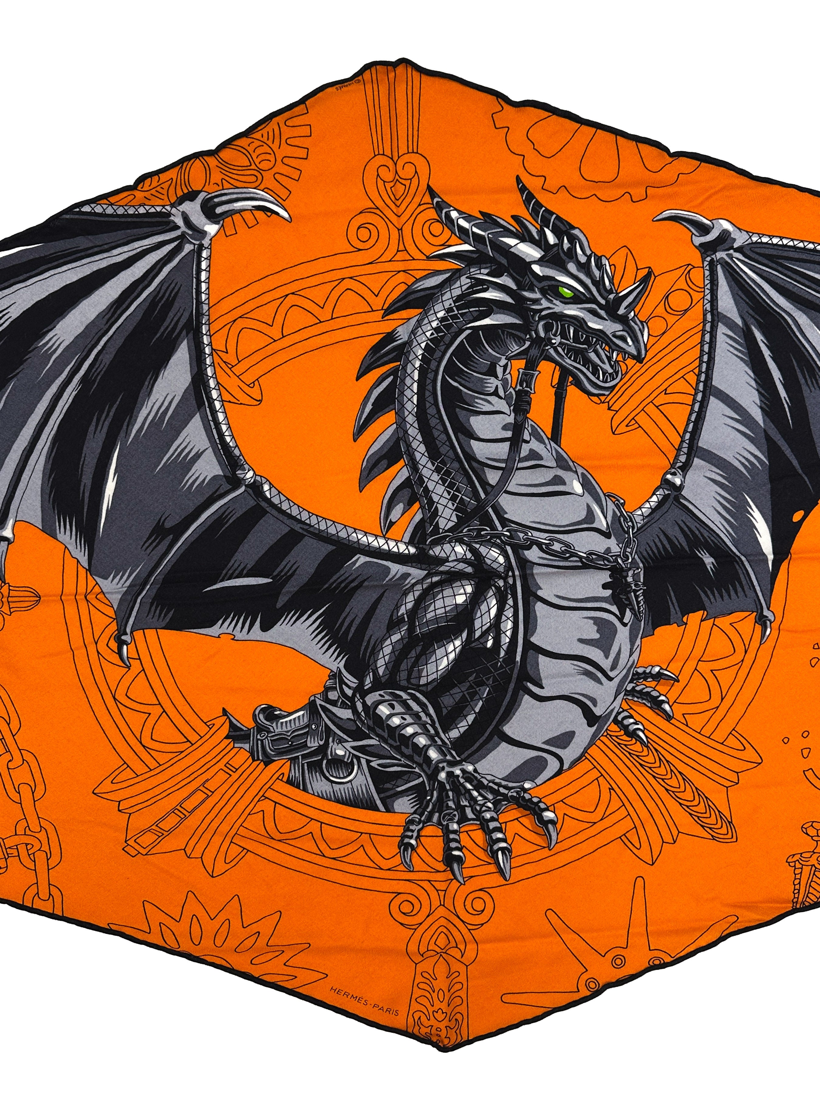Hermès Dragon Flash Cashmere Silk Losange