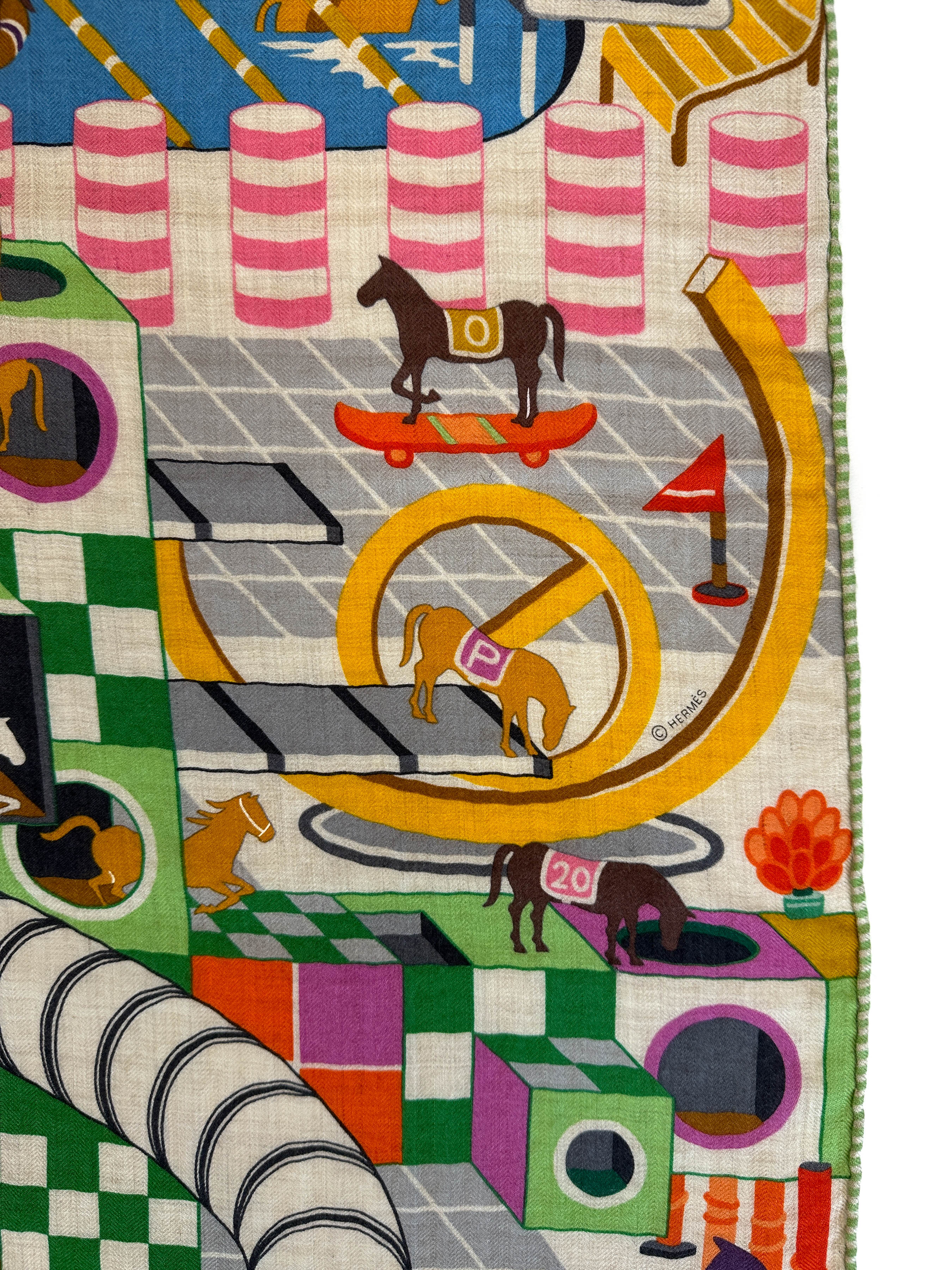 Hermès Horse Club Cashmere Silk 140