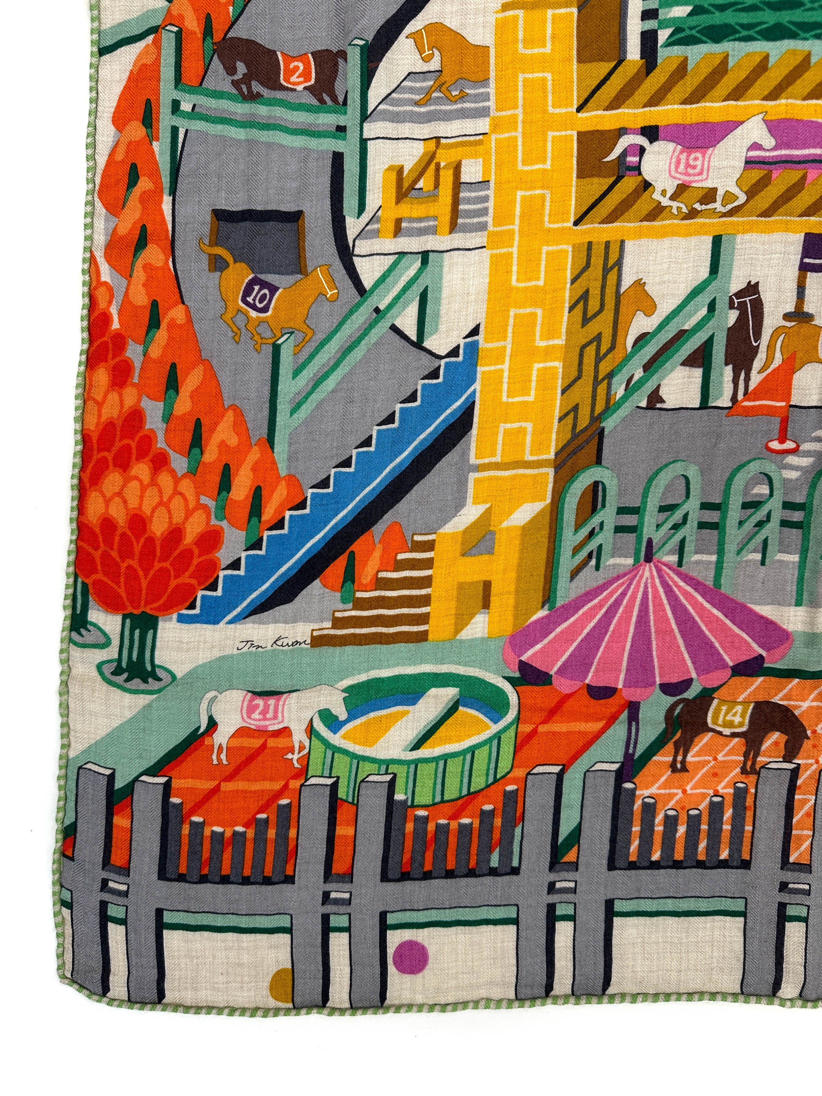 Hermès Horse Club Cashmere Silk 140