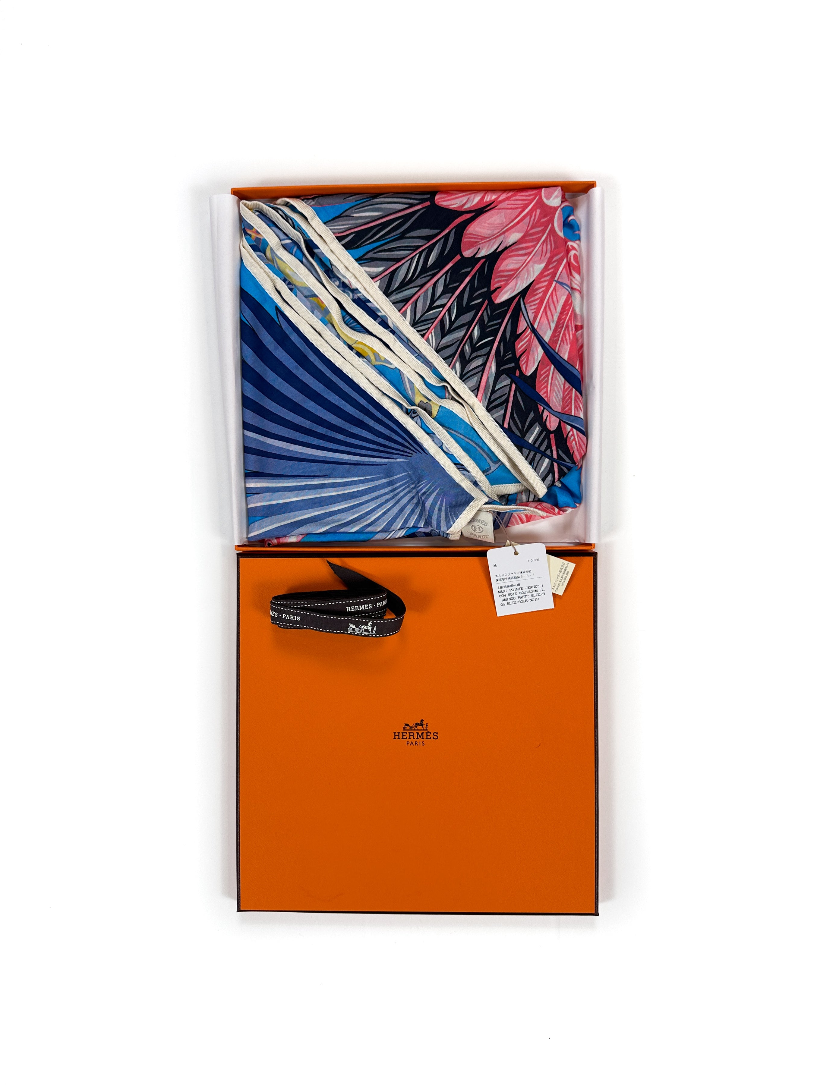 Hermès Flamingo Party Silk Jersey Triangle