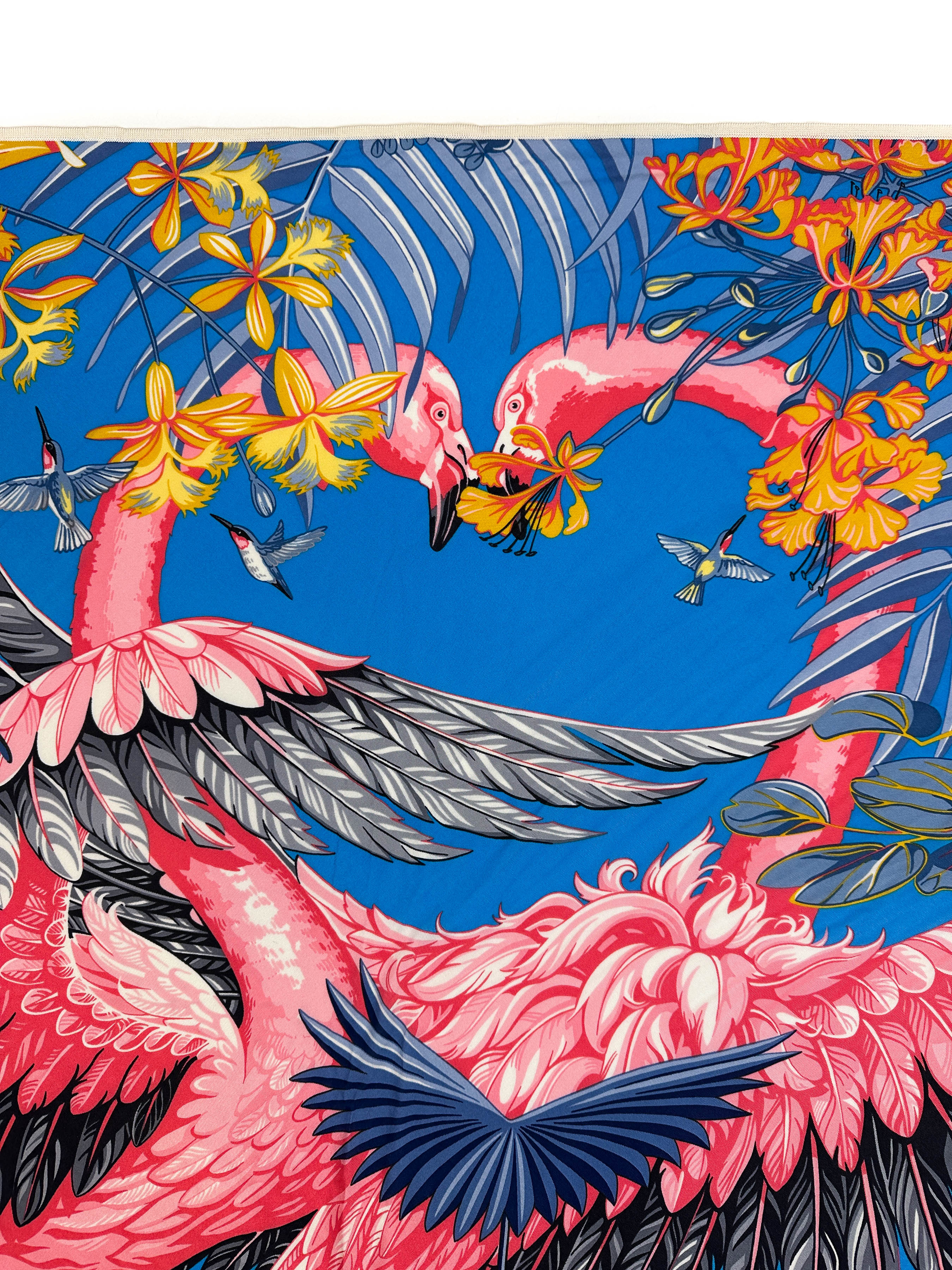 Hermès Flamingo Party Silk Jersey Triangle